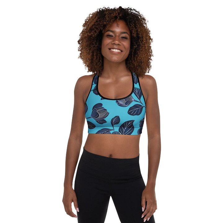 Symmetrical Floral Bliss Padded Sports Bra (DTAC) product image (1)