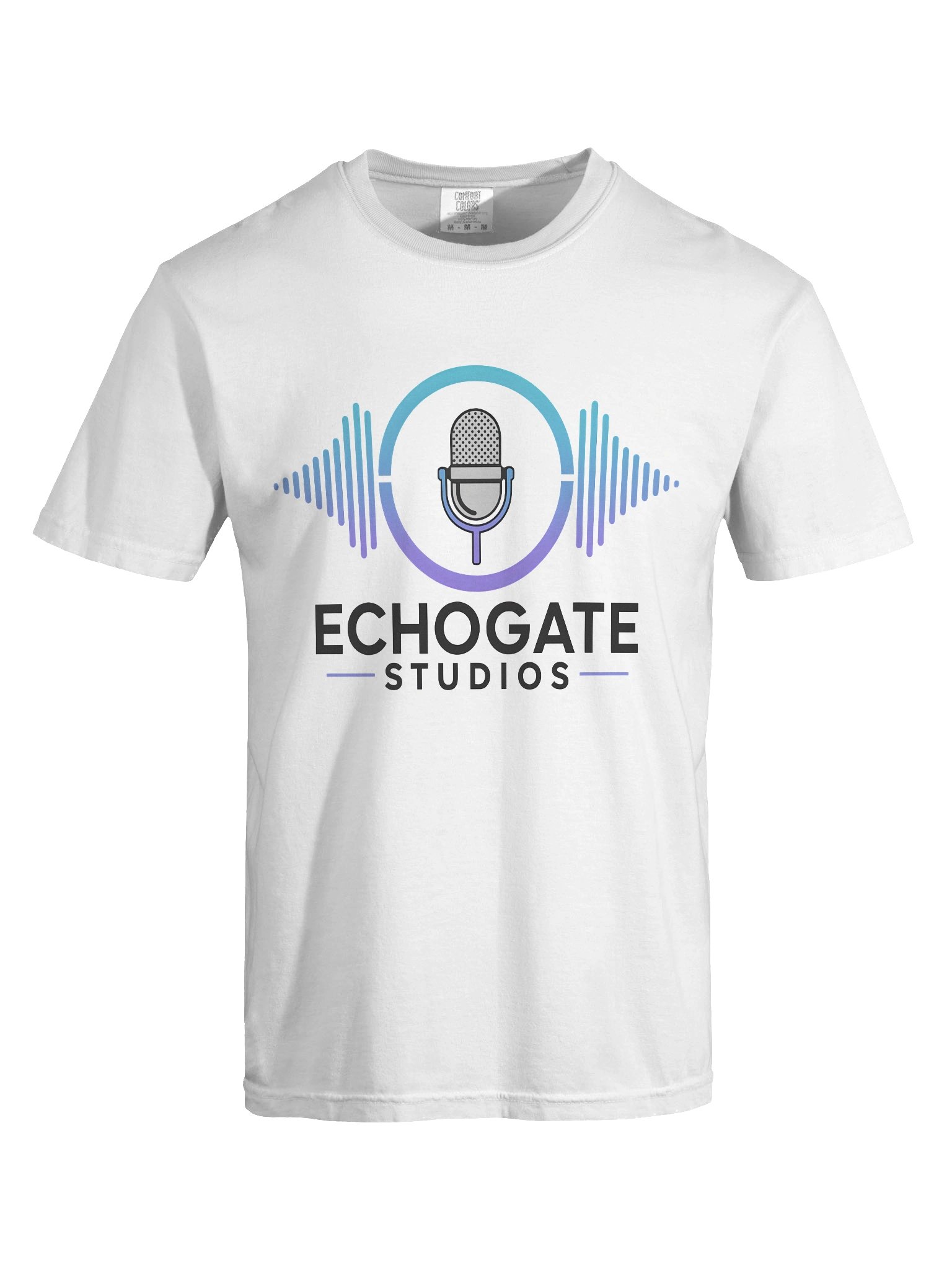 EchoGate Studios White Classic Logo Tee product image (7)