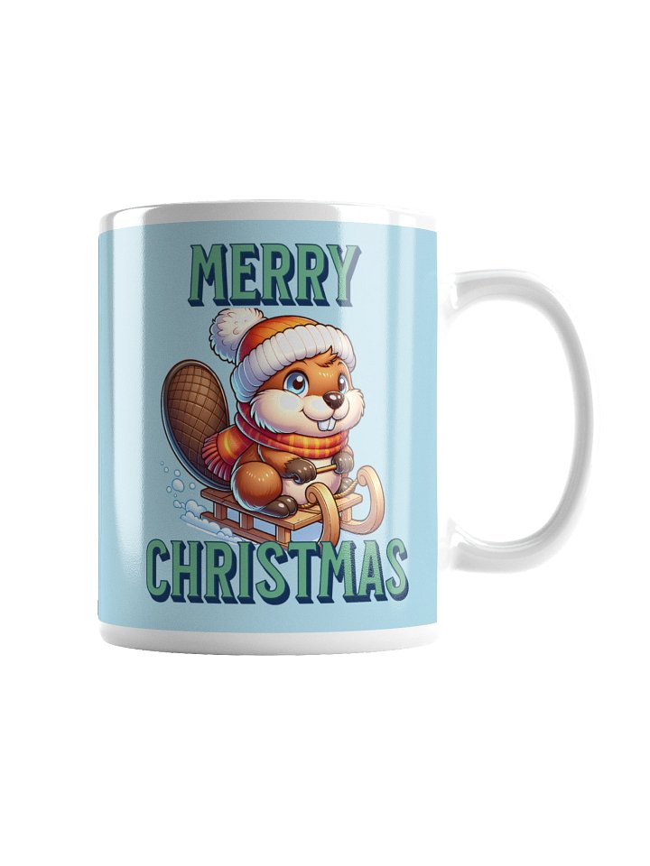 Merry Beaver Winter Sledding Mug product image (3)