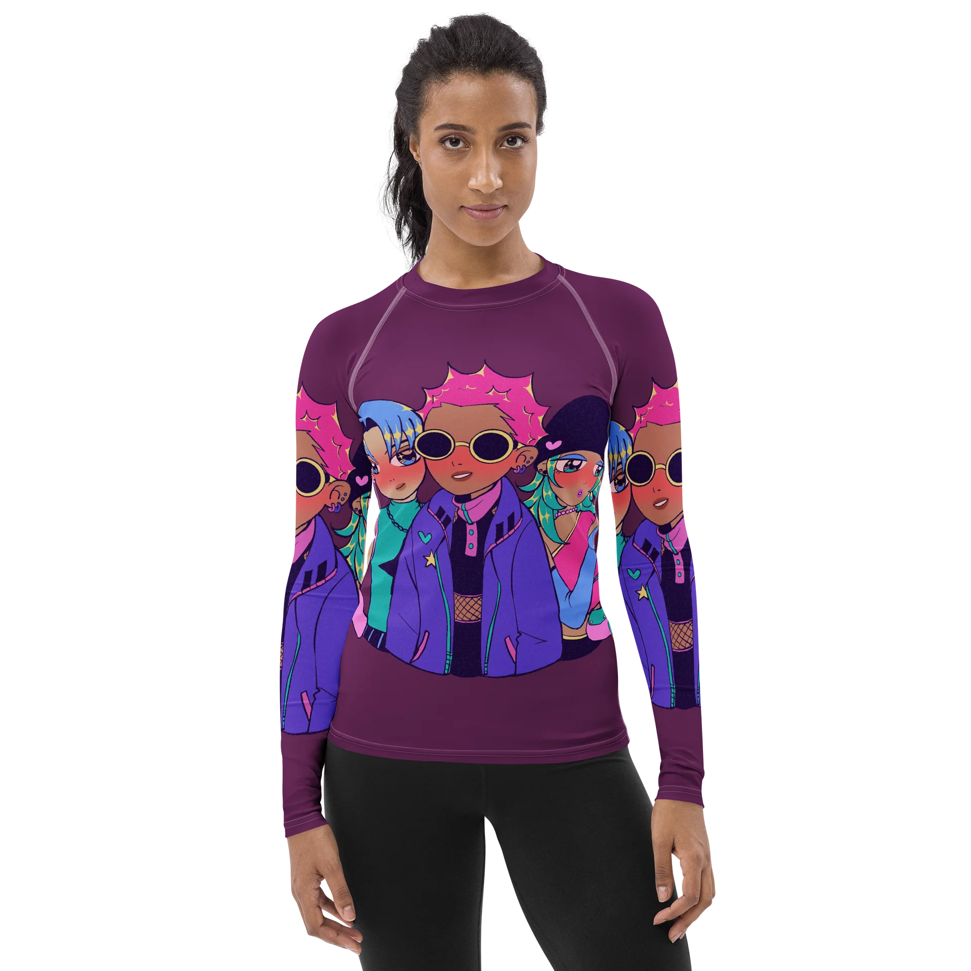 GreenLightStop Neon Crew Rash Guard product image (6)