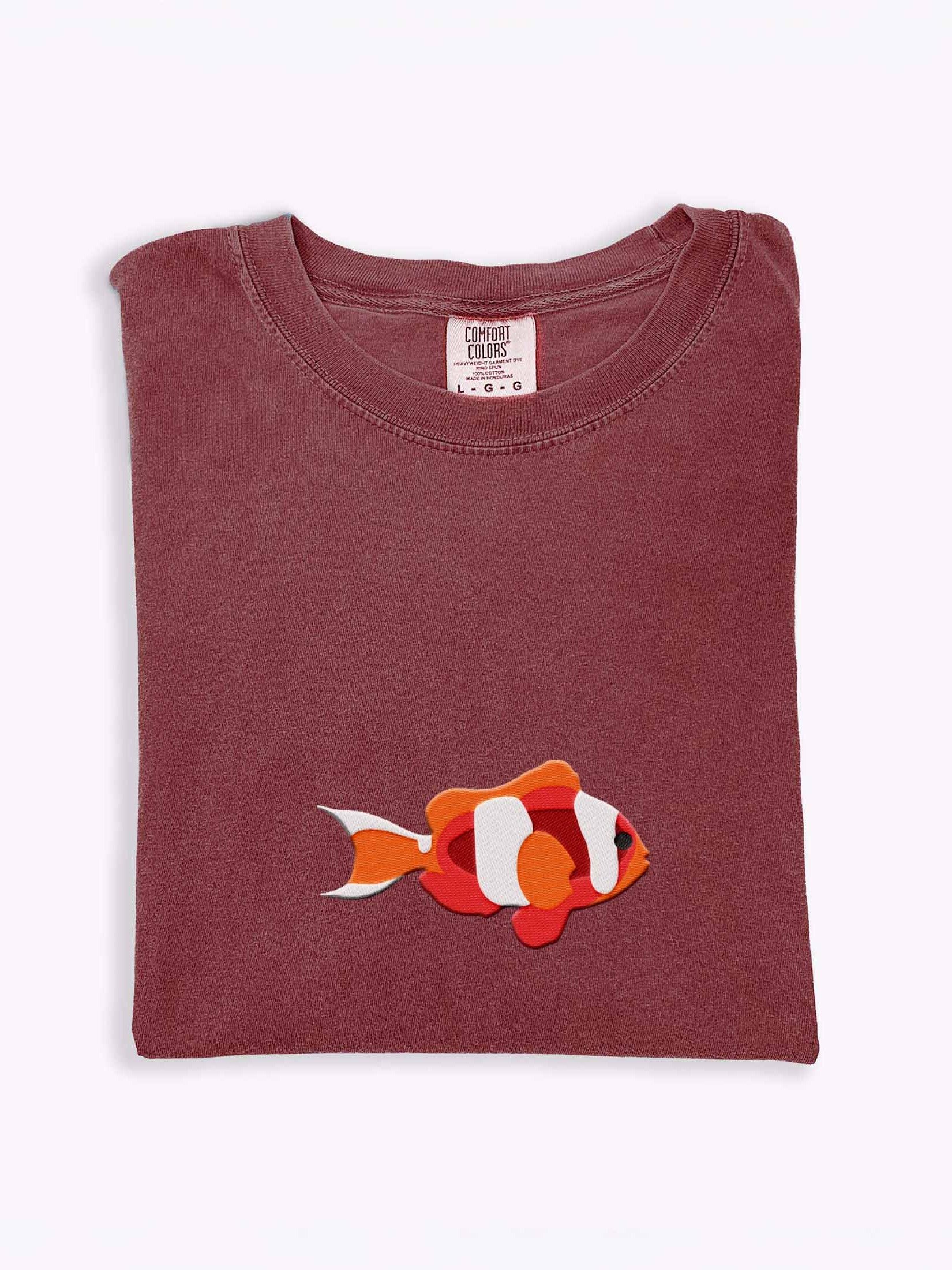 Madagascan Clownfish Embroidered Premium Shirt | Saltwater Reef Aquarium Fish & Marine Life Apparel product image (1)