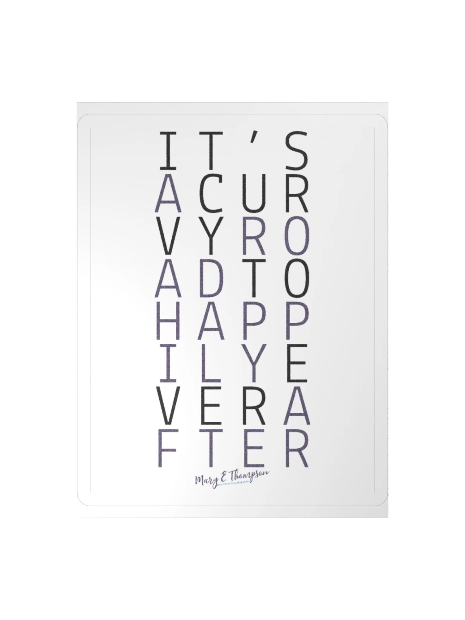 Curvy Road Word-Art Vinyl Decal product image (2)
