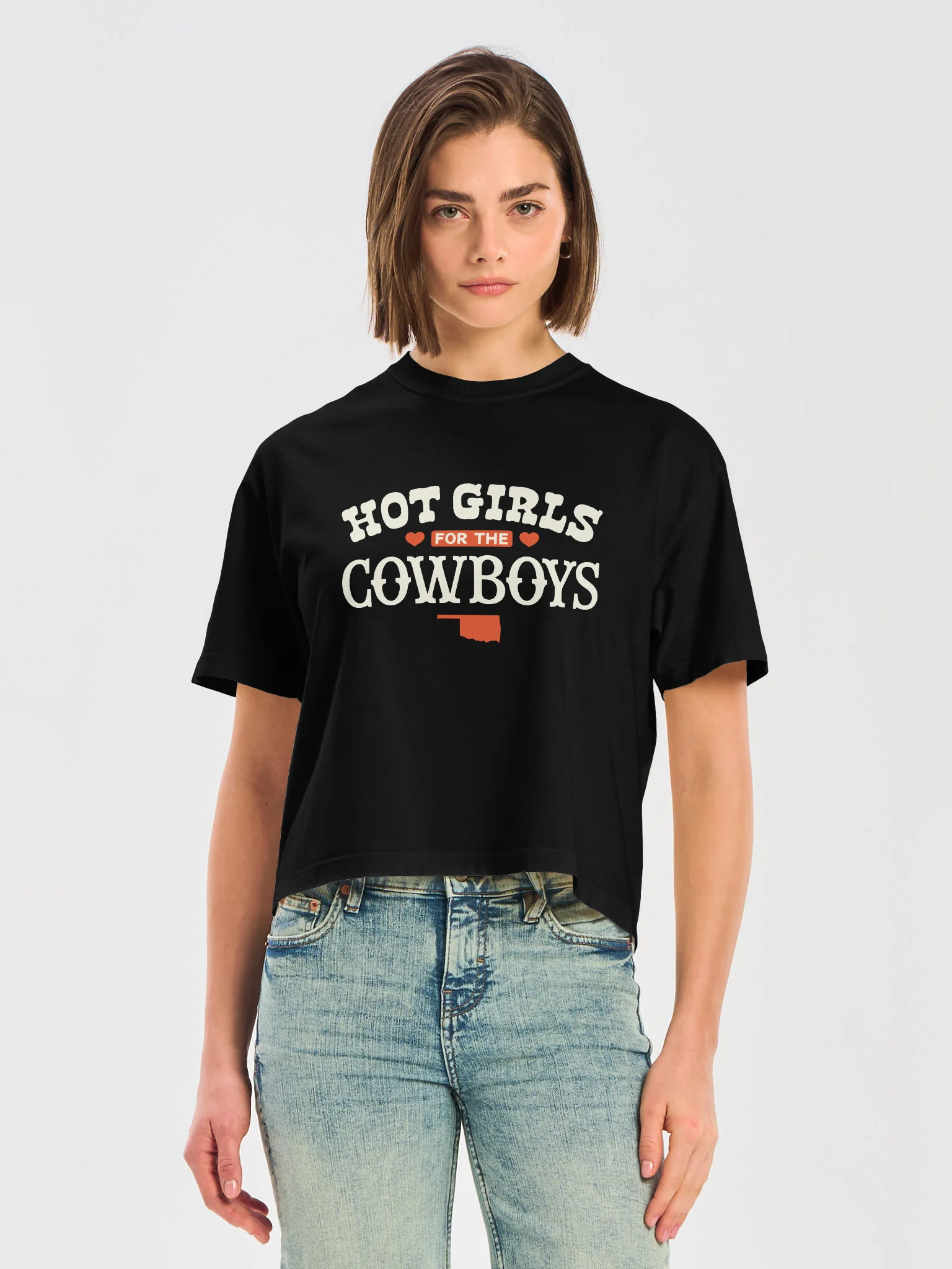Hot Girls for the Cowboys Boxy Women's Tee product image (10)