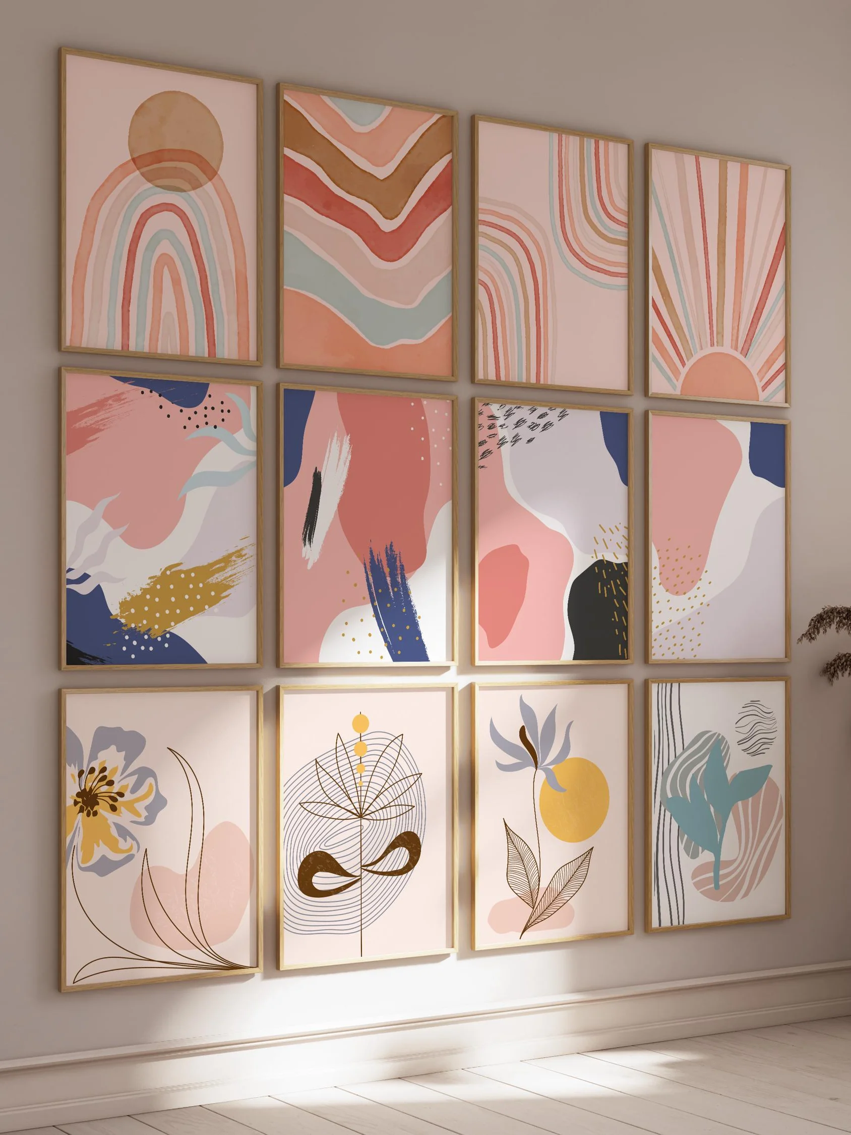 Boho Wall Collage Mega Bundle, Set of 1250 Digital Download product image (9)