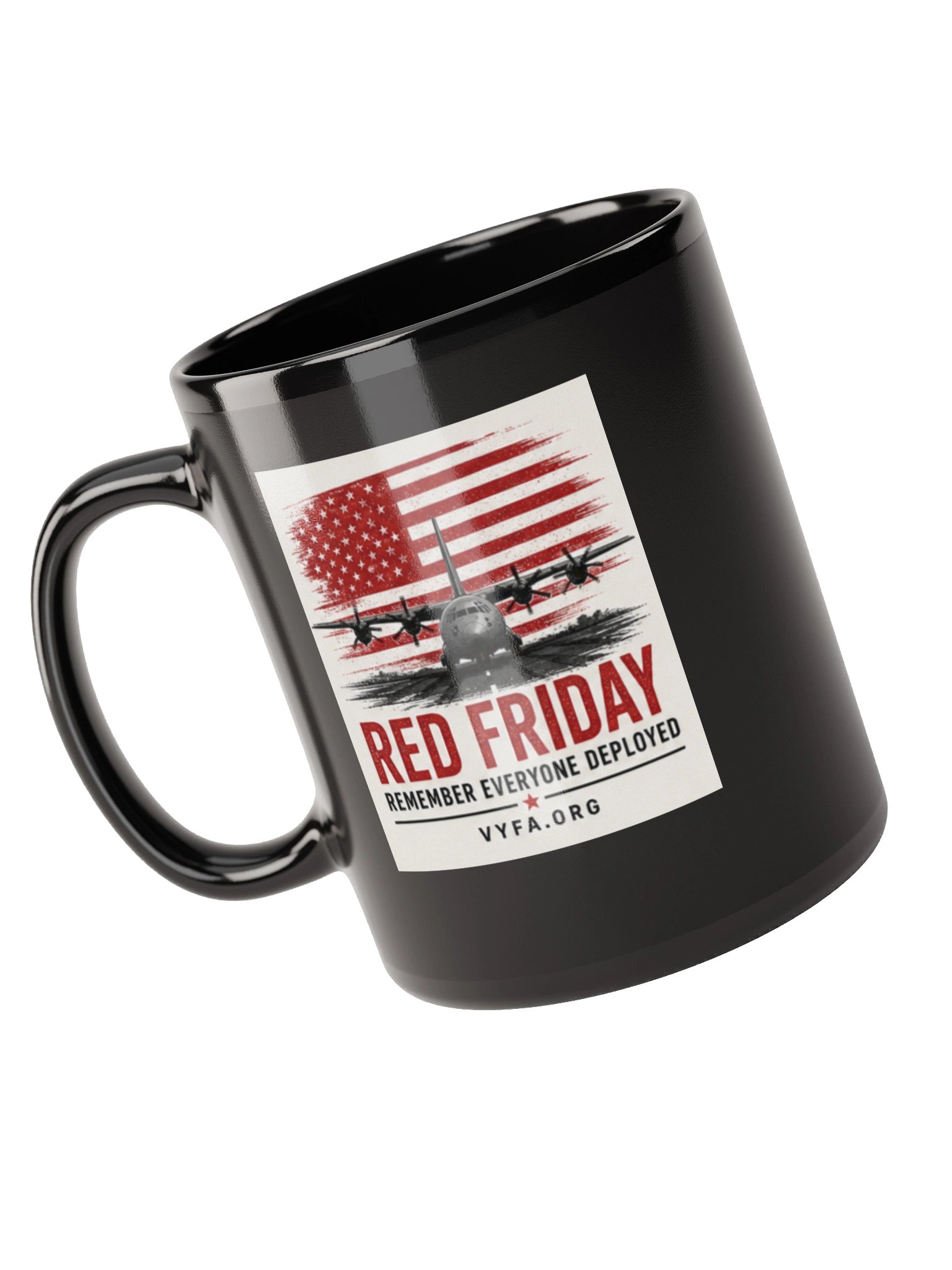 VINTAGE RED FRIDAY Patriotic Black Mug product image (10)
