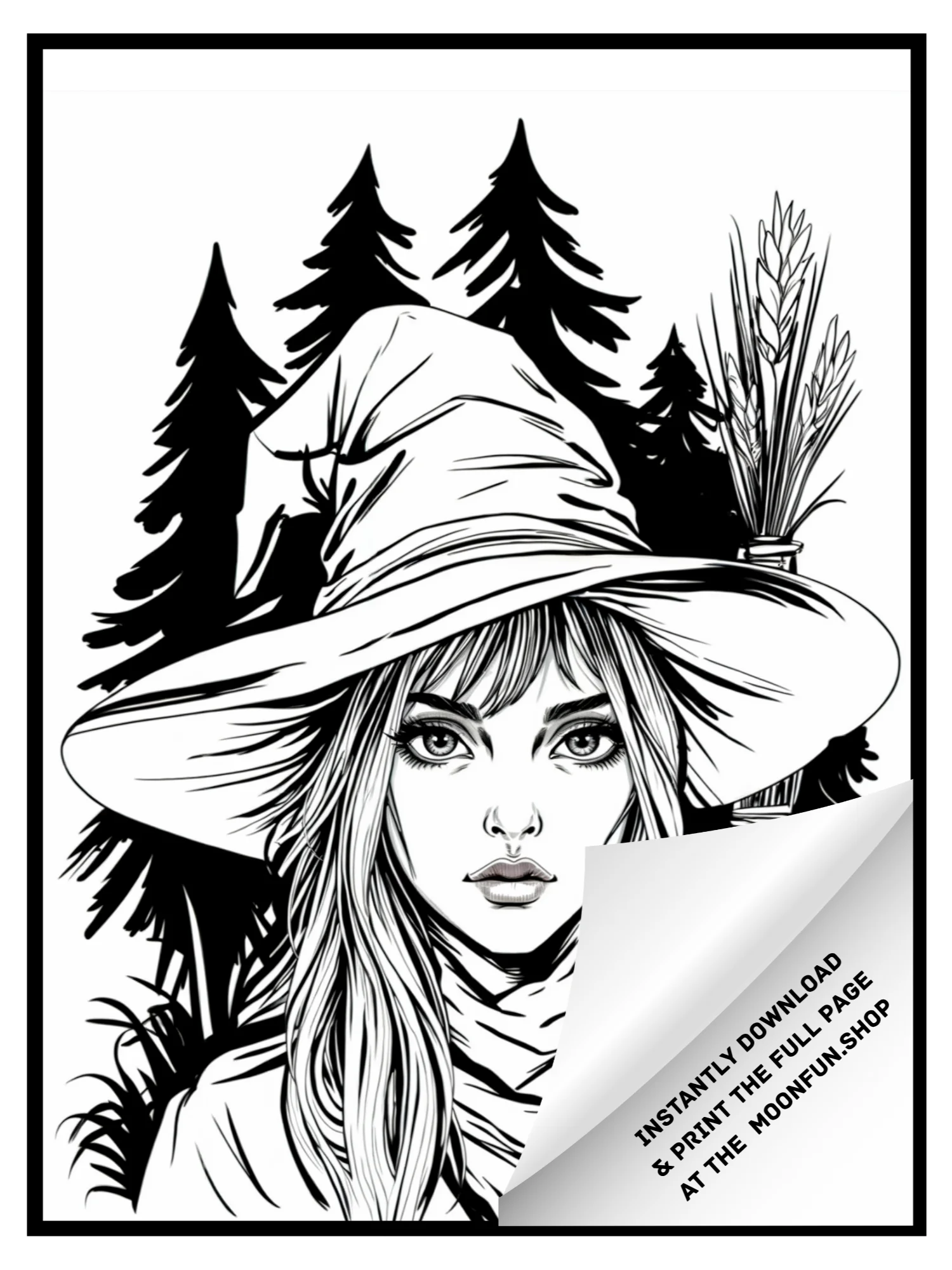 🧙 70 Witches & Haunted Places Halloween Coloring Pages for Teens & Adults product image (2)