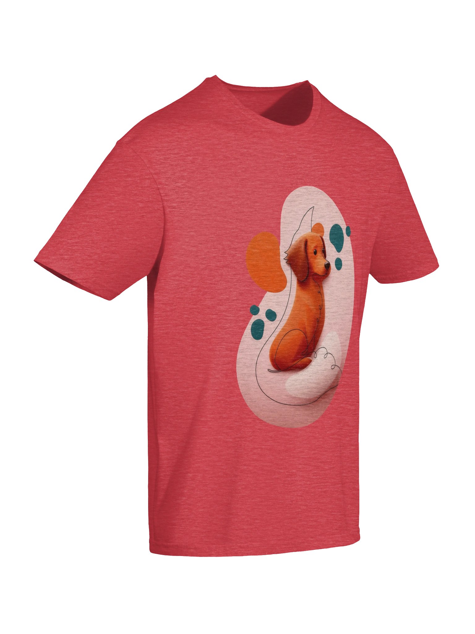 Cheerful Orange Pup – Cozy Cartoon Dog T-Shirt product image (4)