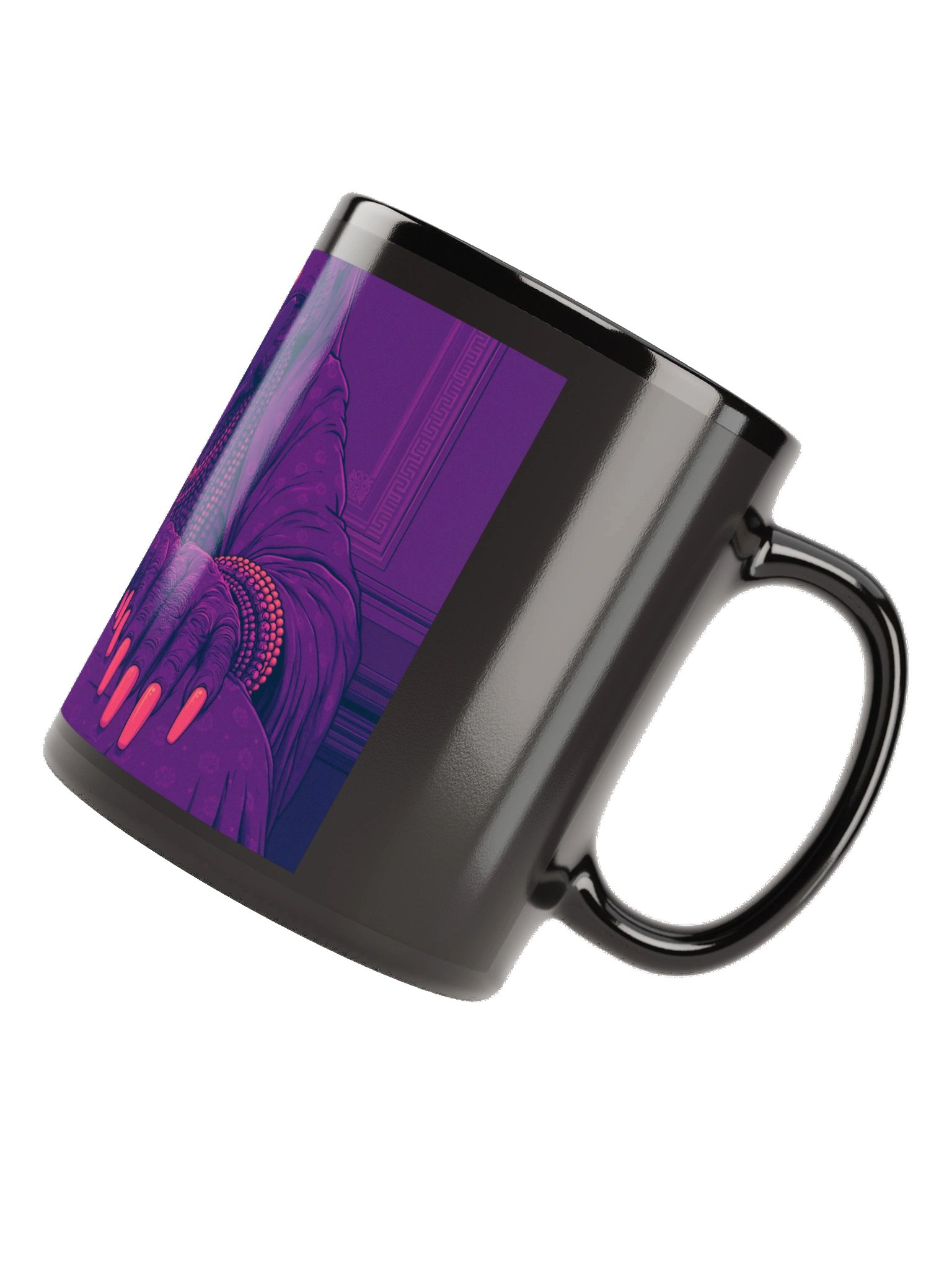 MAGIC OUIJA CAT - BLACK COFFEE MUG product image (5)