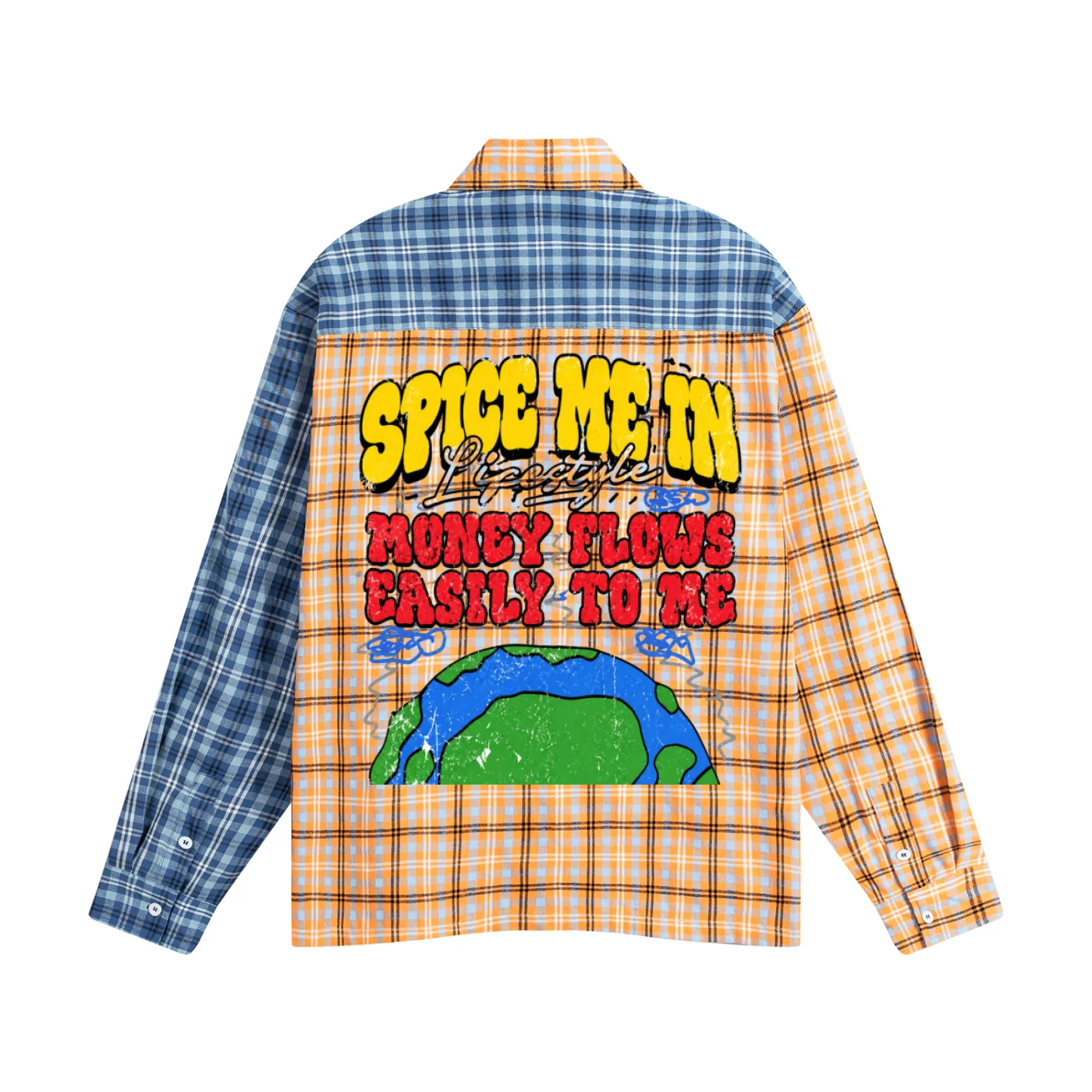 Unisex Oversized Plaid Color Block Shirt product image (4)