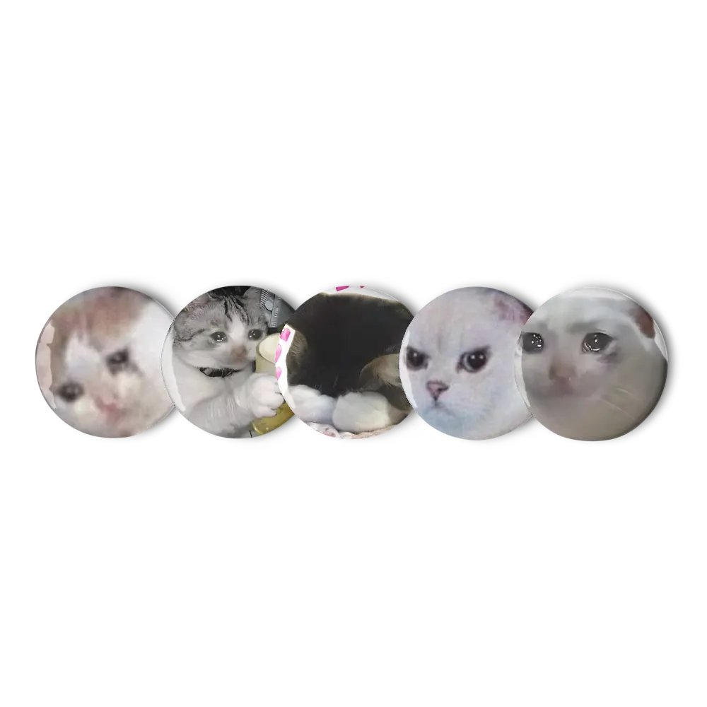 Set of Pin Buttons: Meme Cats 38 product image (1)