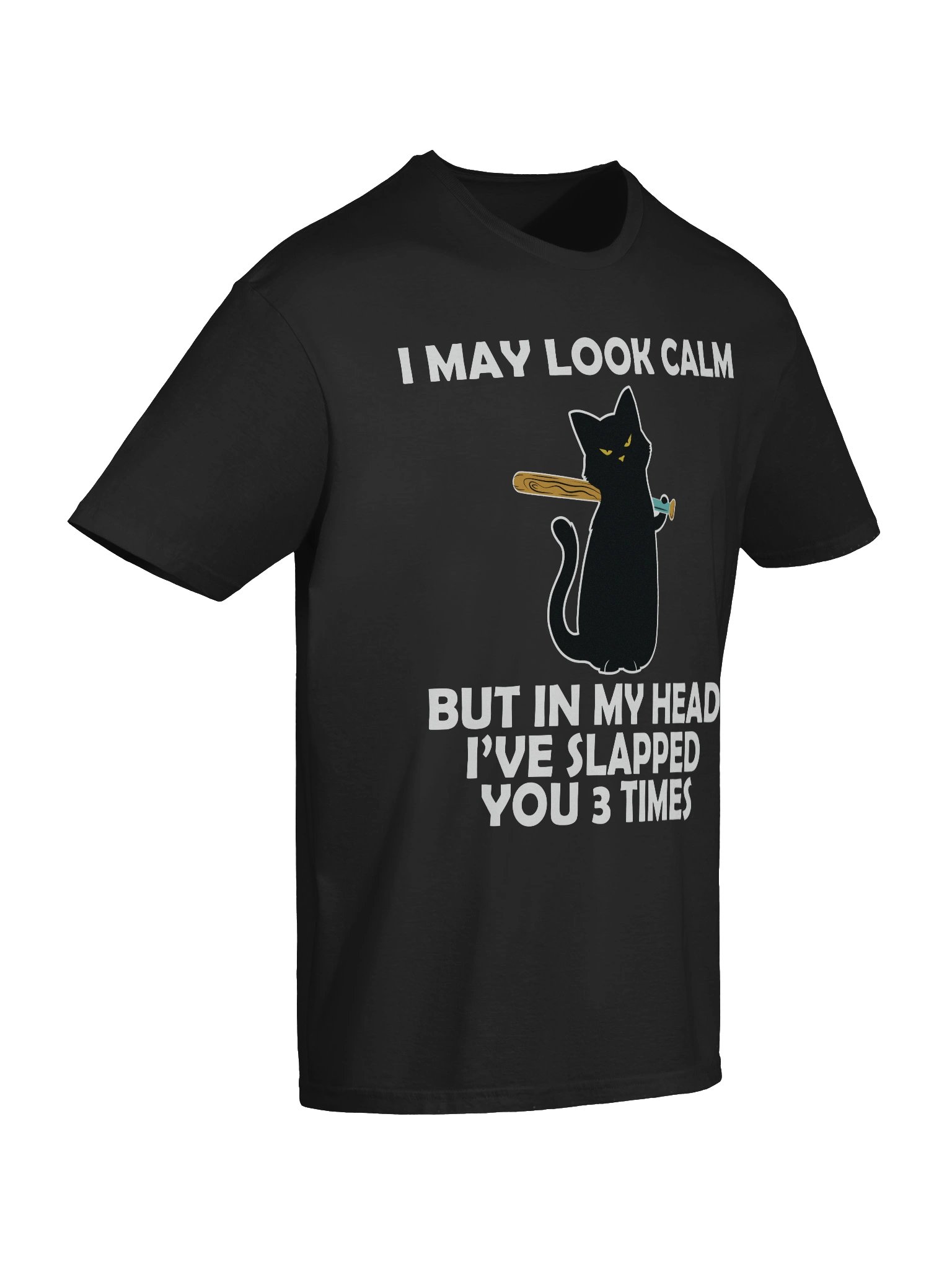 Meme – Psycho Black Cat – Bat Slap – Gildan Softstyle T-Shirt product image (7)