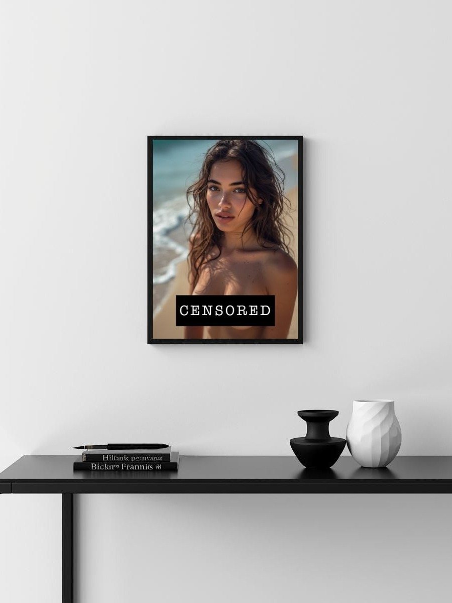 Woman Ocean Beach Soft Light Intimate Portrait – Glossy 8x10 Metal Print product image (3)