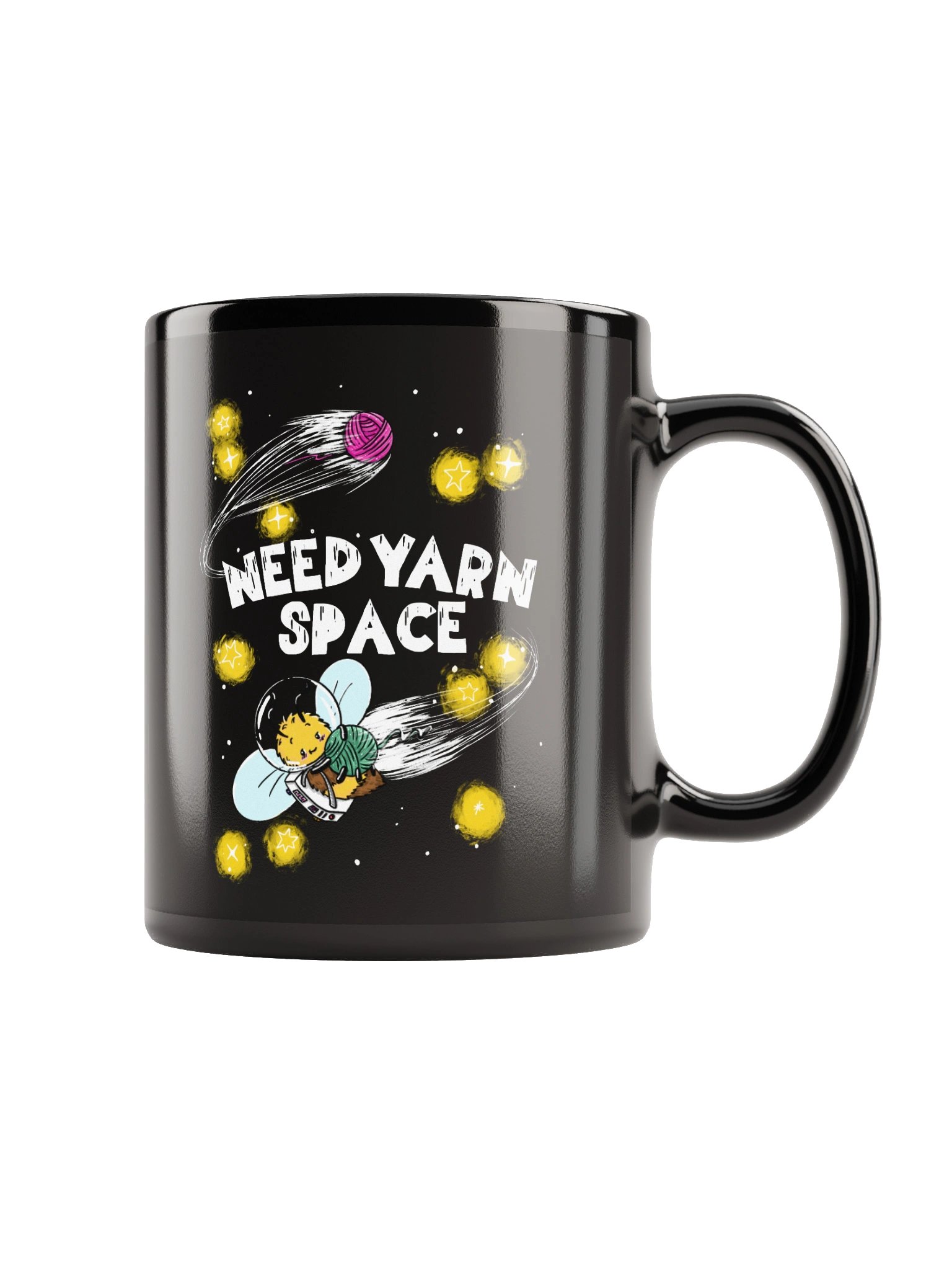 Need Yarn Space Black Mug | 11oz | 15oz product image (2)