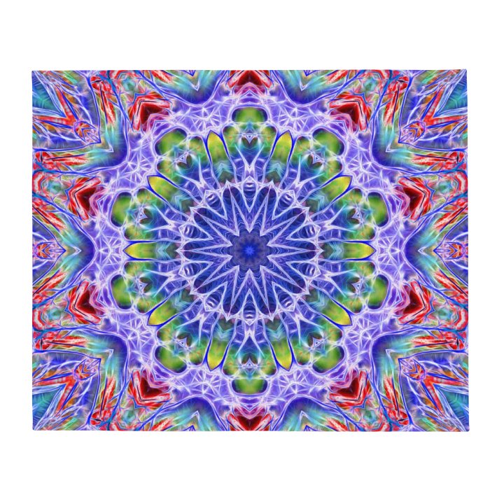 Blue Red Kaleidoscope Throw Blanket product image (13)