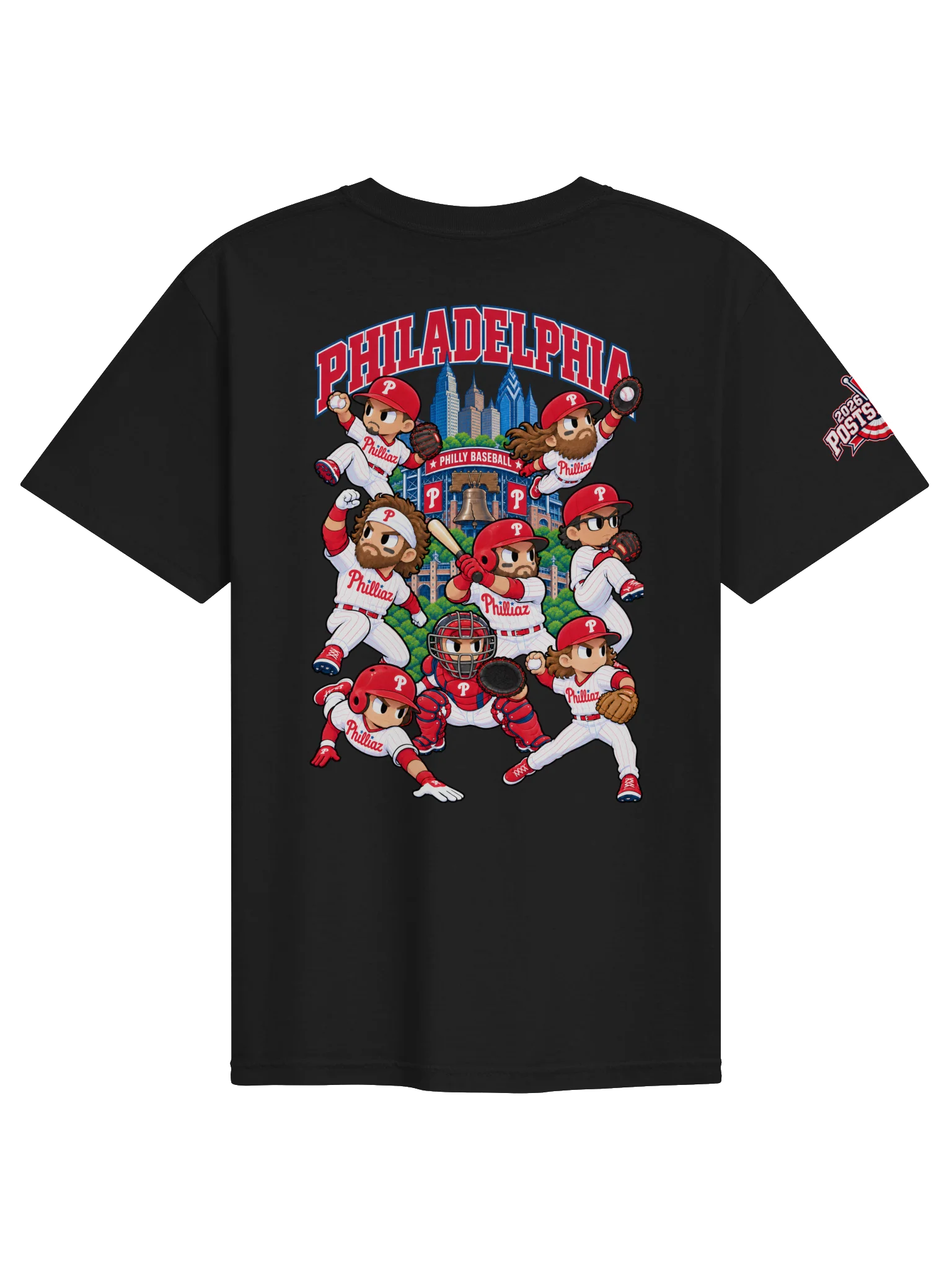 Philadelphia Baseball 2026 "Postseason" Animated Player Back Print T-Shirt product image (2)