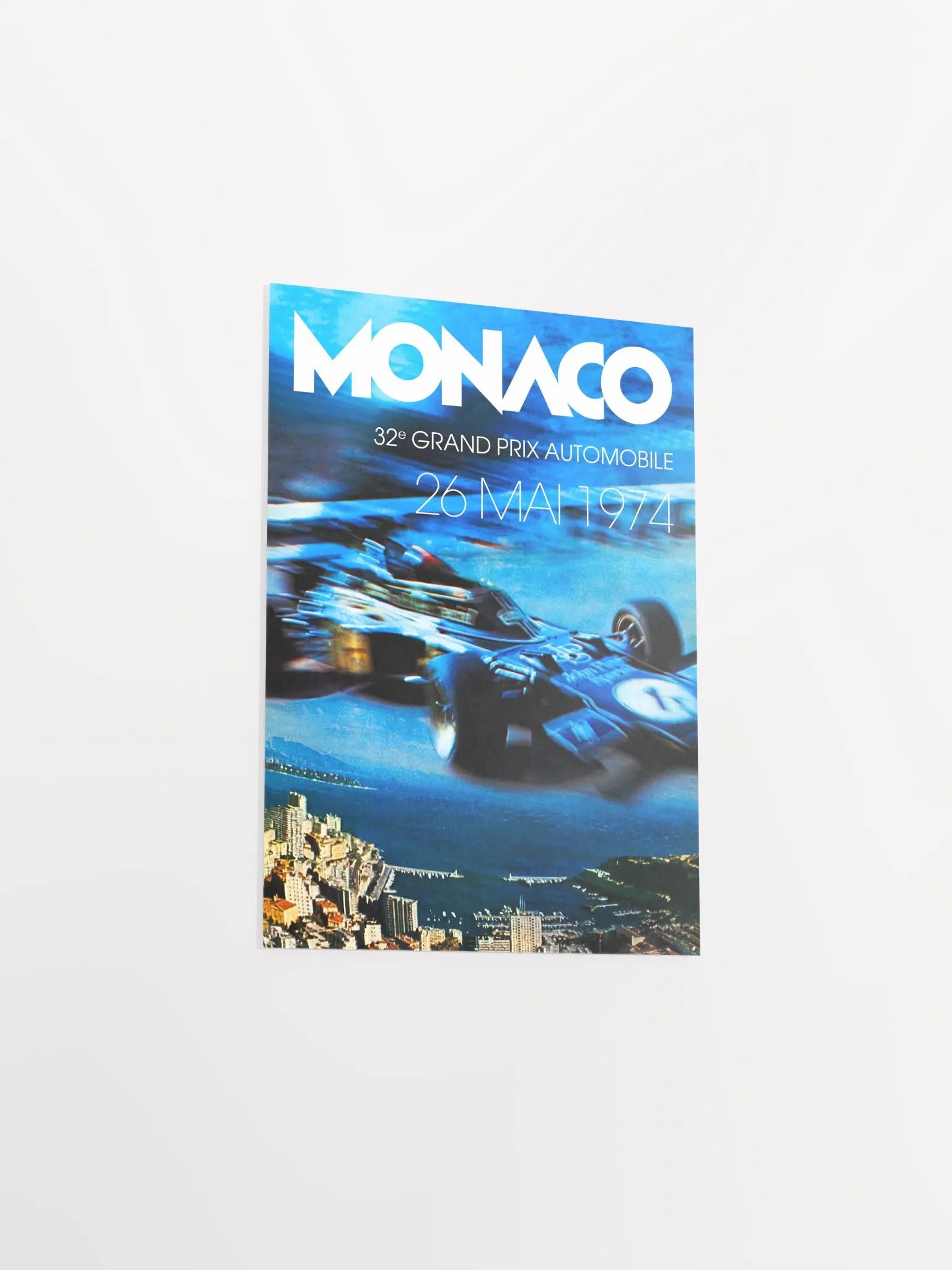 Monaco Vintage F1 Grand Prix, 1974 poster — Vintage Formula 1 poster, Monaco Grand Prix poster, retro travel poster product image (8)