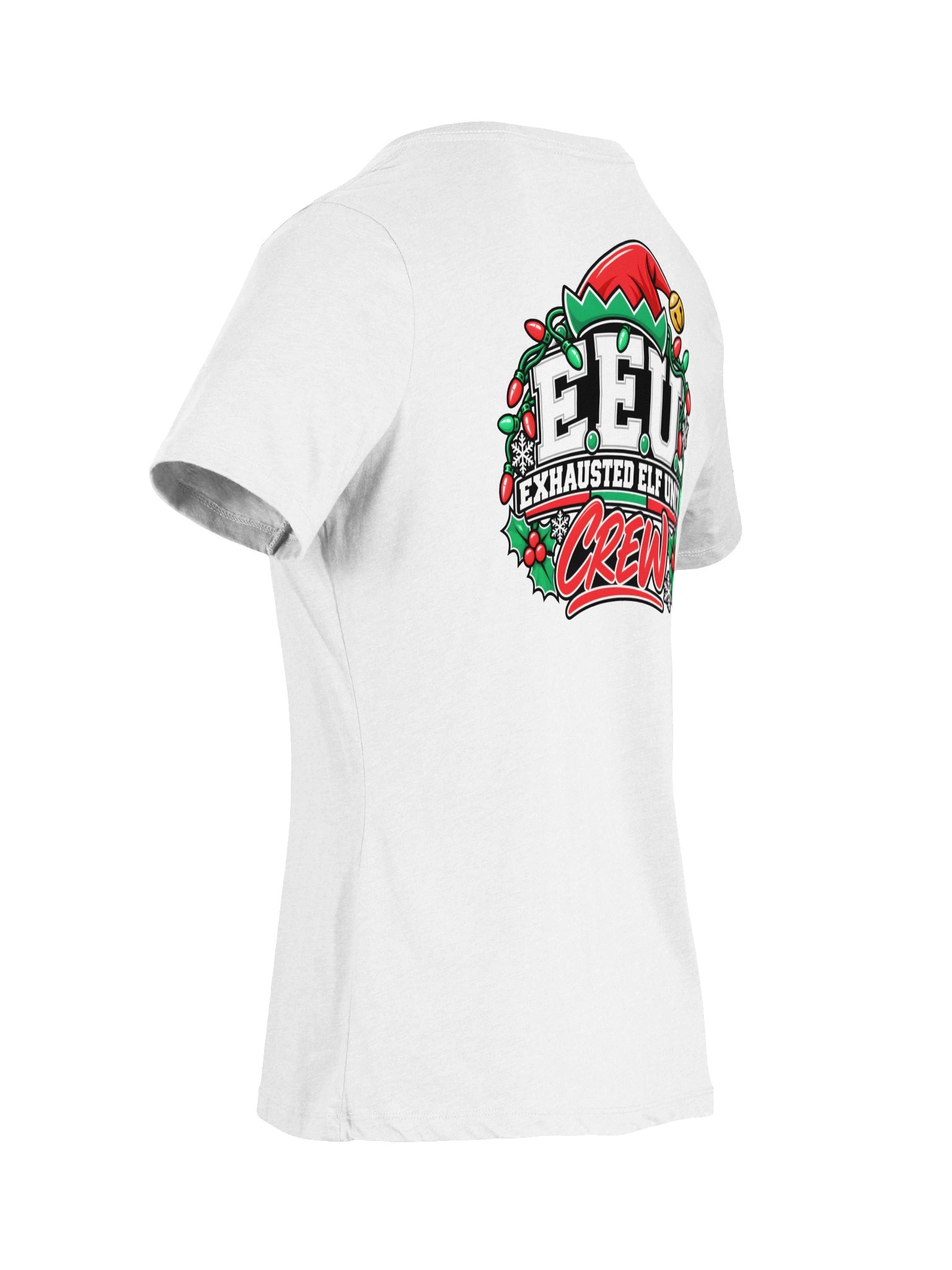Exhausted Elf Unit Crew Women's V-Neck | White product image (8)