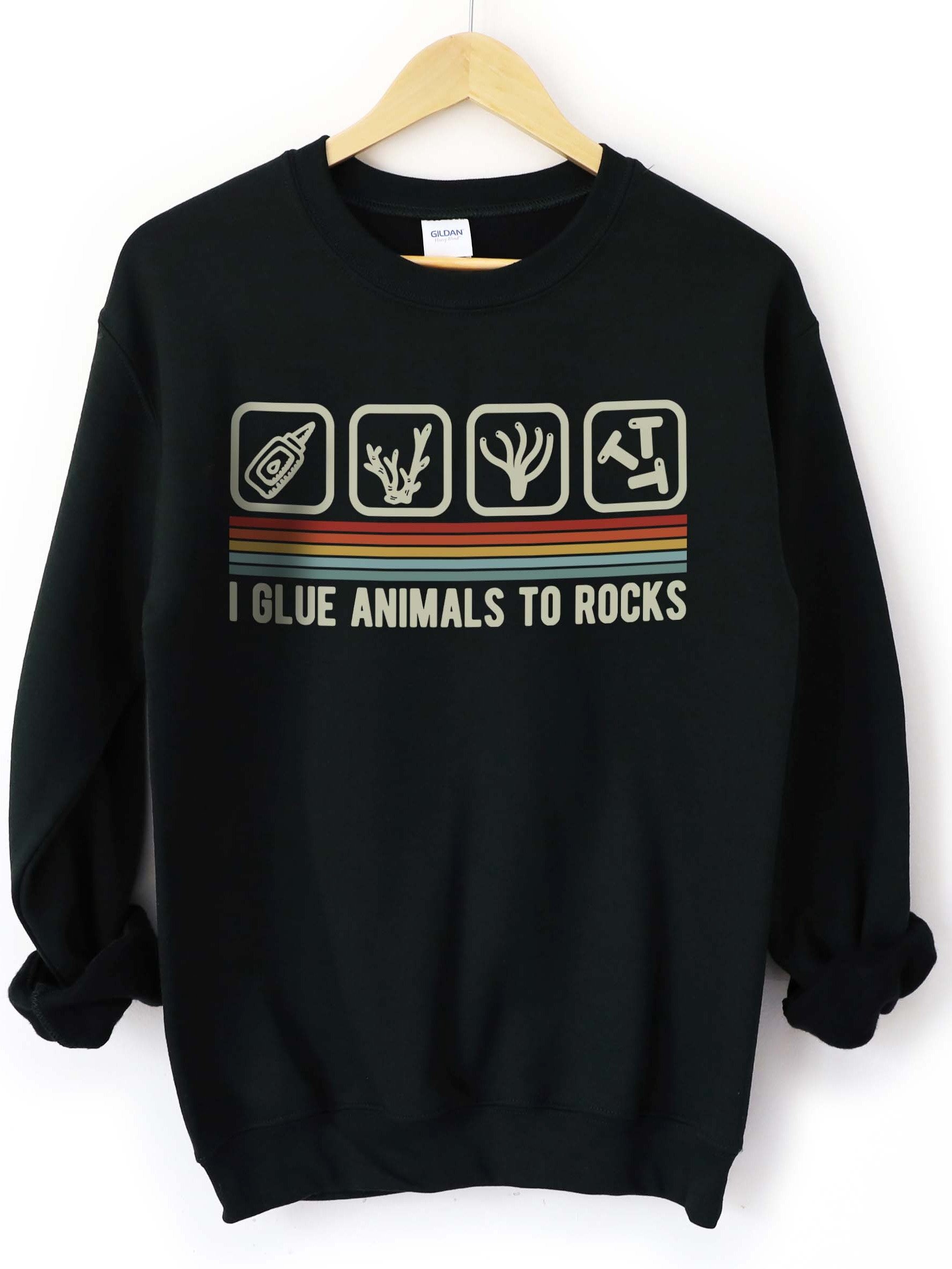 I Glue Animals to Rocks Sweatshirt – Funny Reef Tank Coral Fragging Sweatshirt for Reef Aquarium Keepers product image (1)