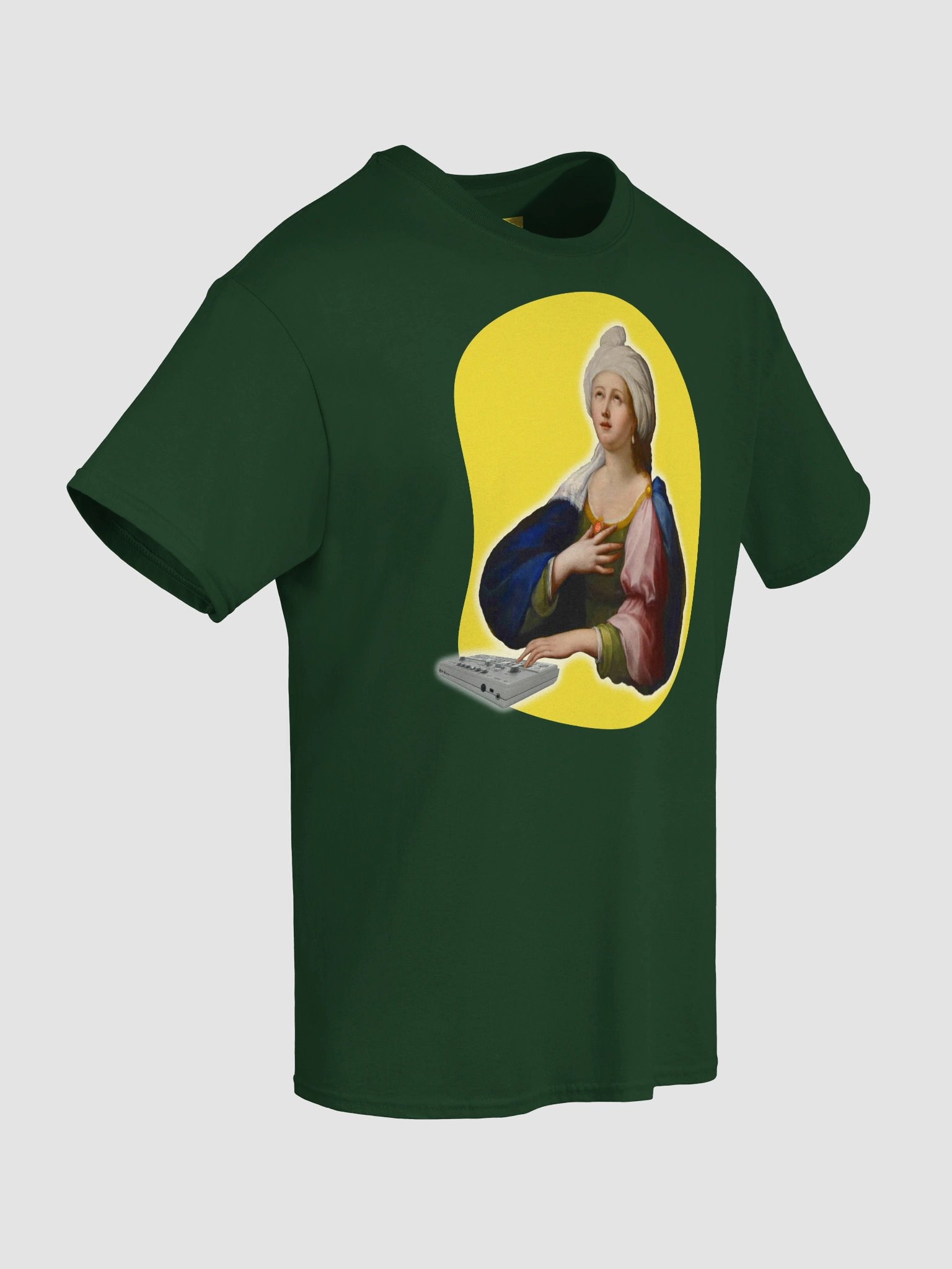 Santa Cecilia’s Acid Mass, by Frank Fonik, Techno EDM Unisex t-shirt product image (8)