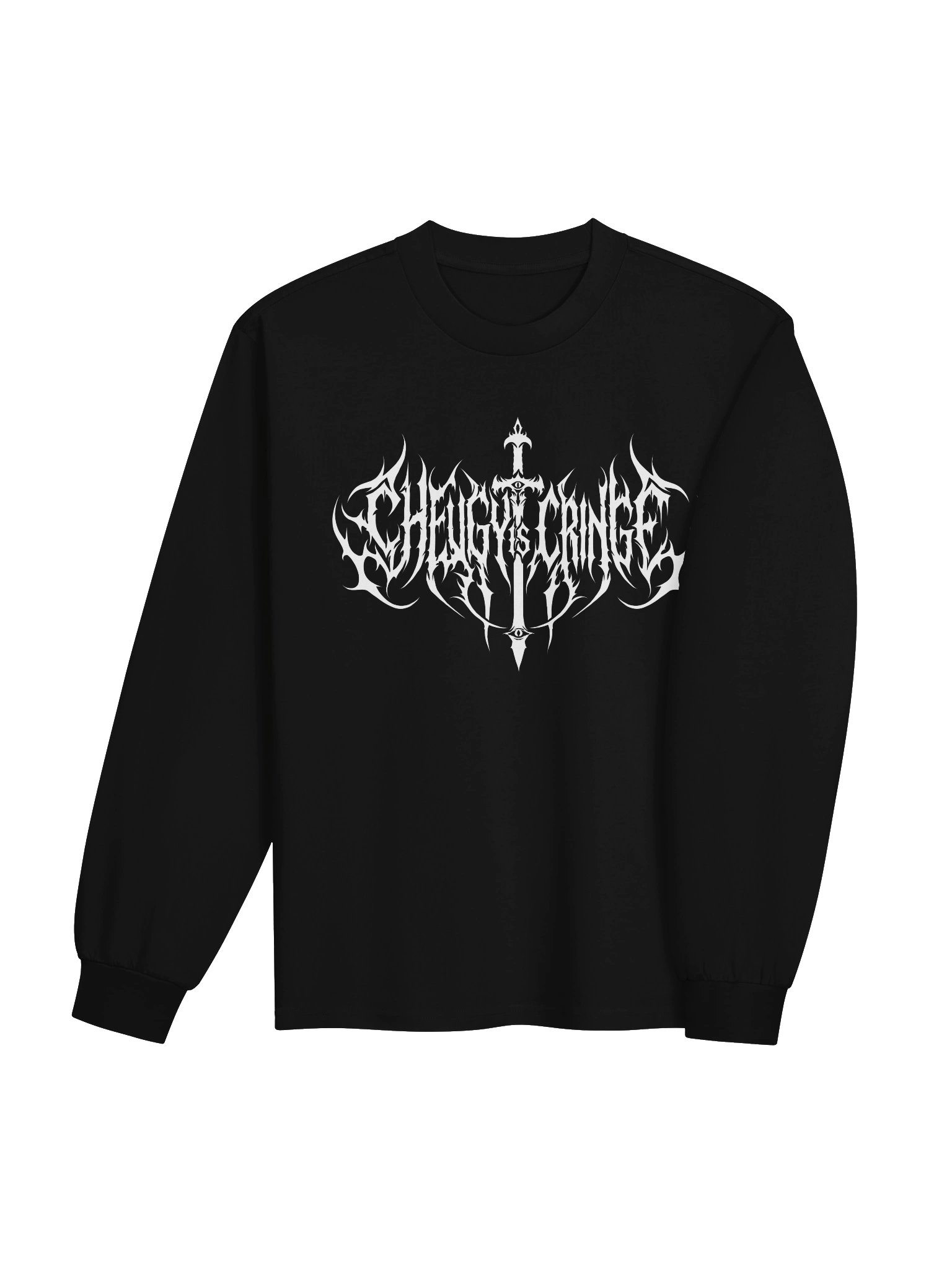 Cheugy is Cringe Long Sleeve Tee (White) product image (3)