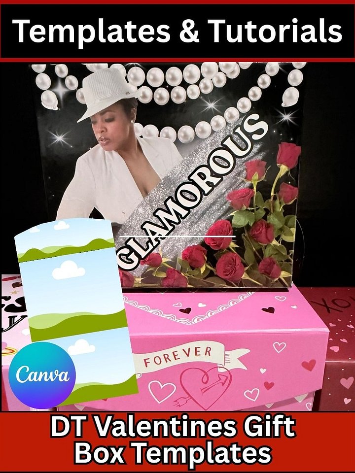 Members Only - DT Large Medium and Small Valentine's Day Gift Box Templates - Editable in Canva product image (1)