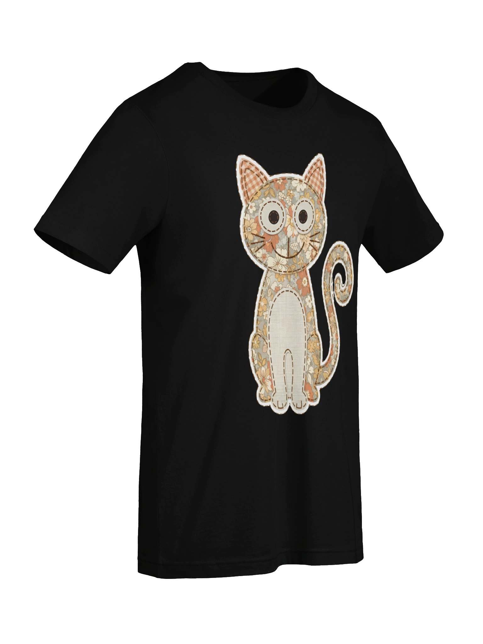 Cute Patchwork Cat T-Shirt product image (7)