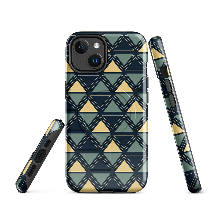 Triangulated Night iPhone 17 Tough MagSafe Case - Shockproof Dual-Layer Geometric Protective Cover product image (1)