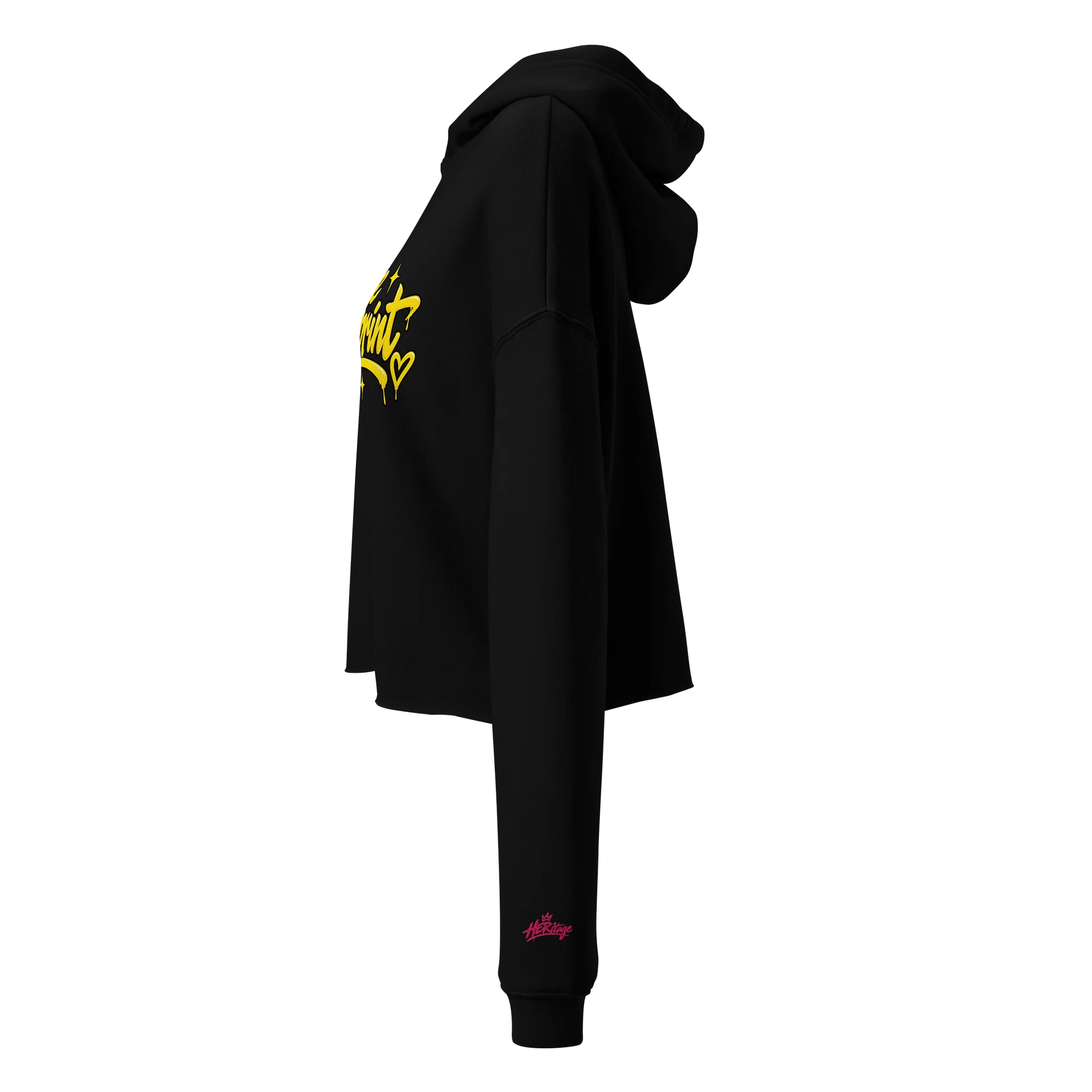 HERitage The Blueprint Crop Hoodie In Yellow product image (3)