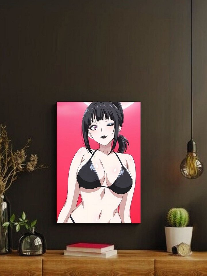 Metal Print - Luna Rain Original Character Black Bikini - 8x10 product image (2)