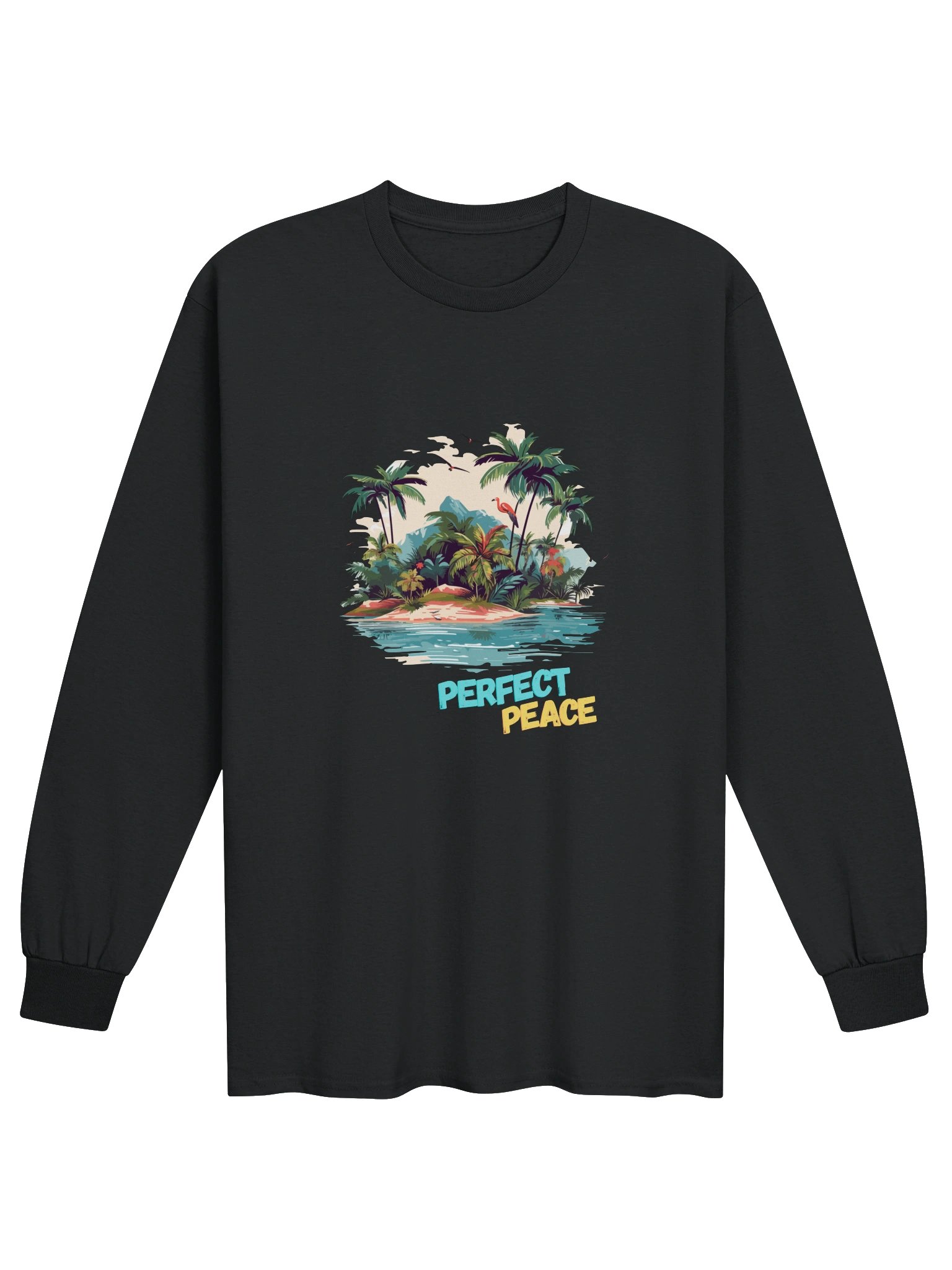 Perfect Peace Tropical Island Men’s Long Sleeve Tee product image (2)