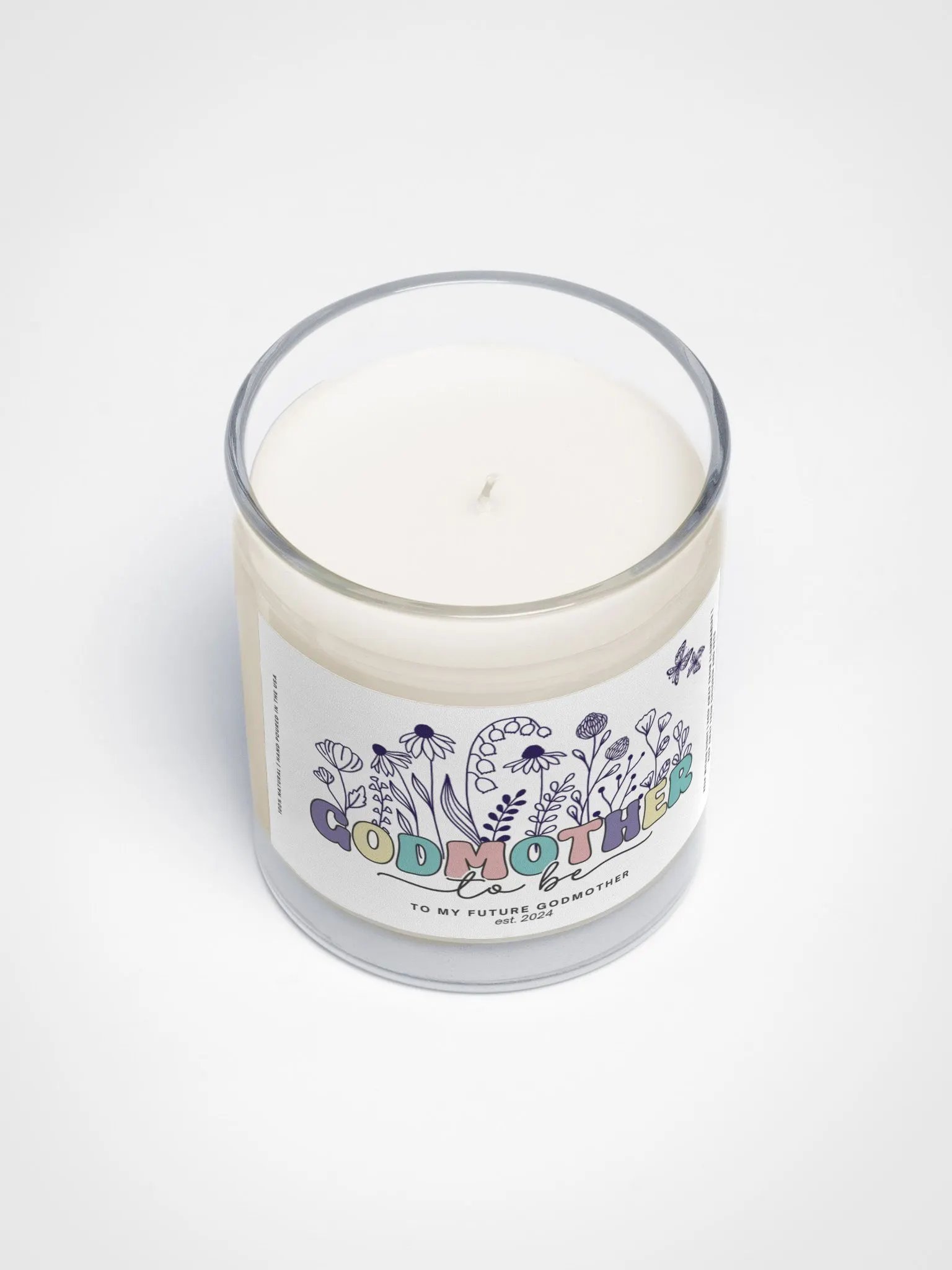 Colorful groovy godmother proposal candle product image (4)