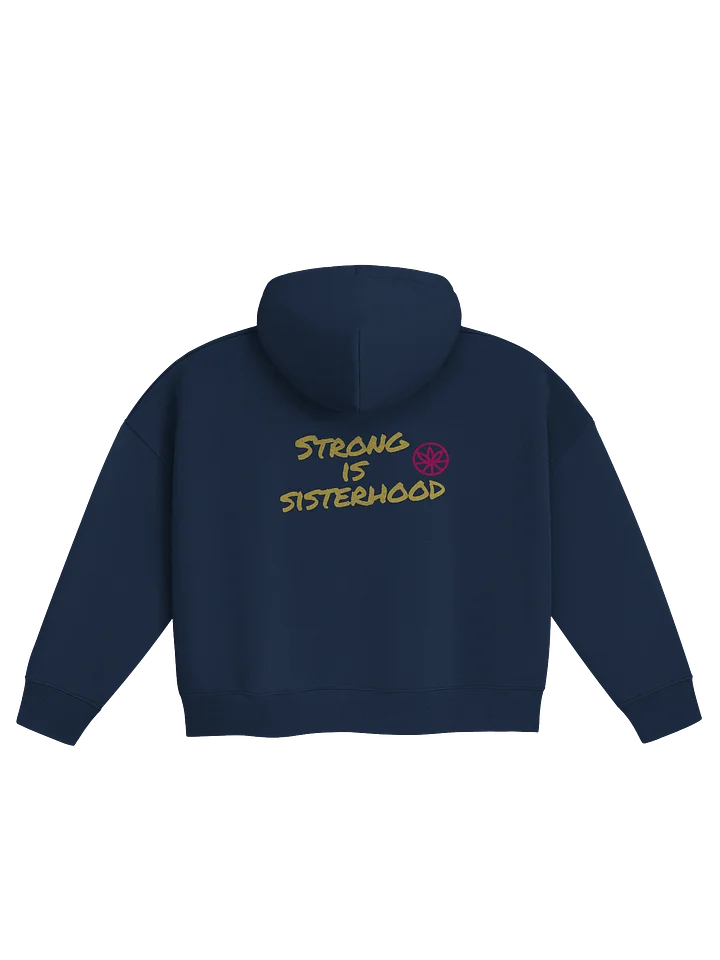 Women’s Strength Organic Cropped Hoodie — Strong is Sisterhood product image (2)