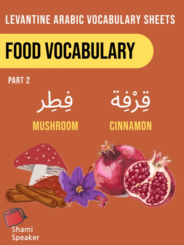 Food Vocabulary in Levantine Arabic Part 2 product image (1)