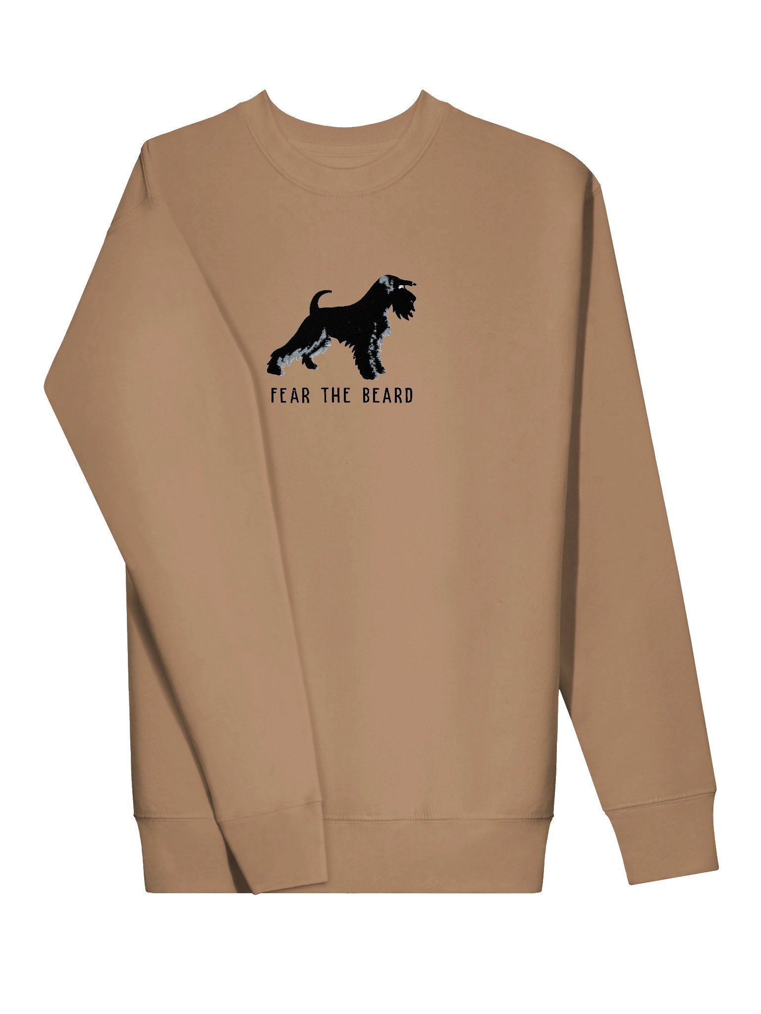 Fear the Beard Sweatshirt (Embroidered) of a Miniature Schnauzer(Black) product image (18)