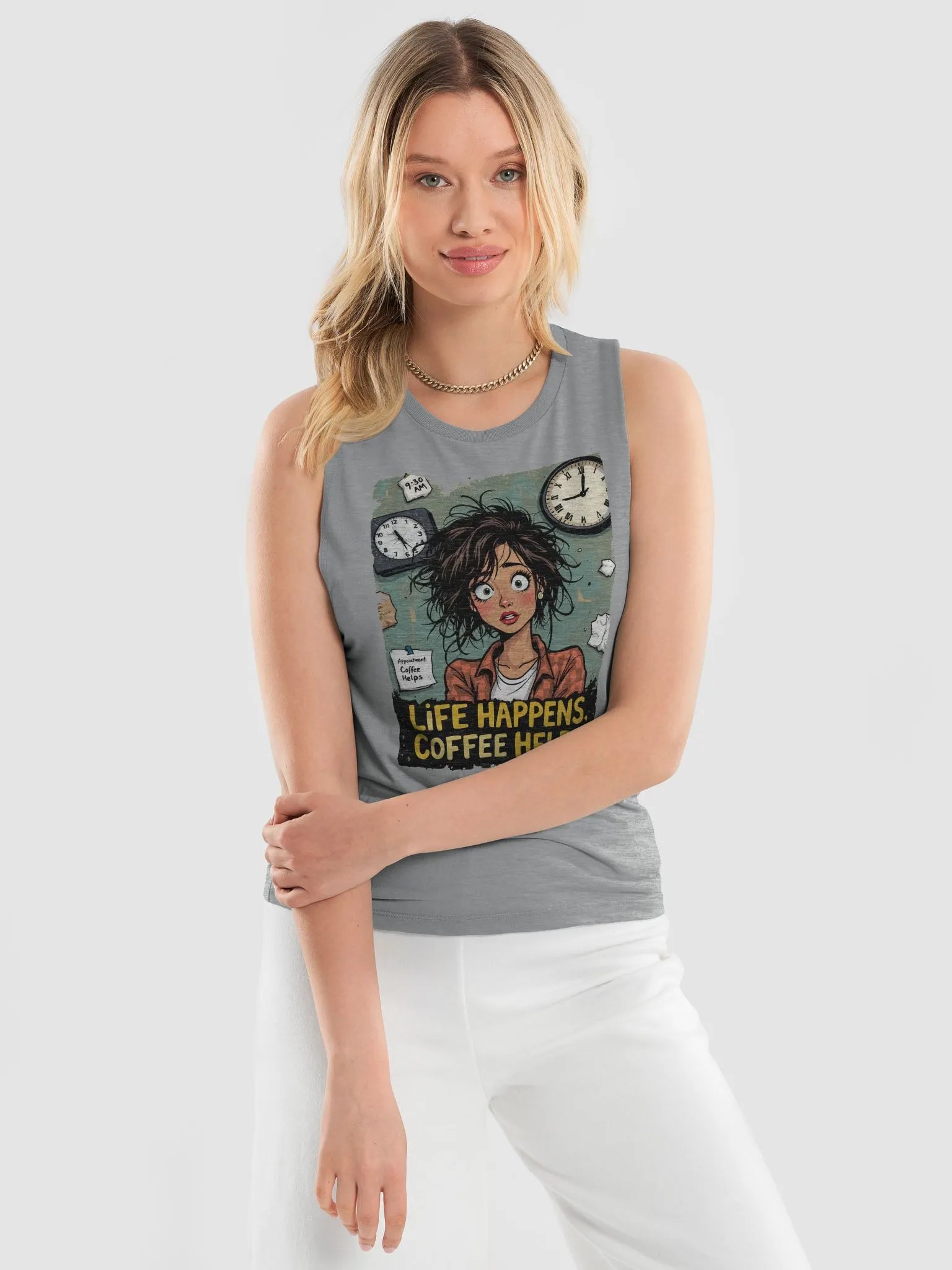 Life Happens Coffee Helps Muscle Tank product image (18)