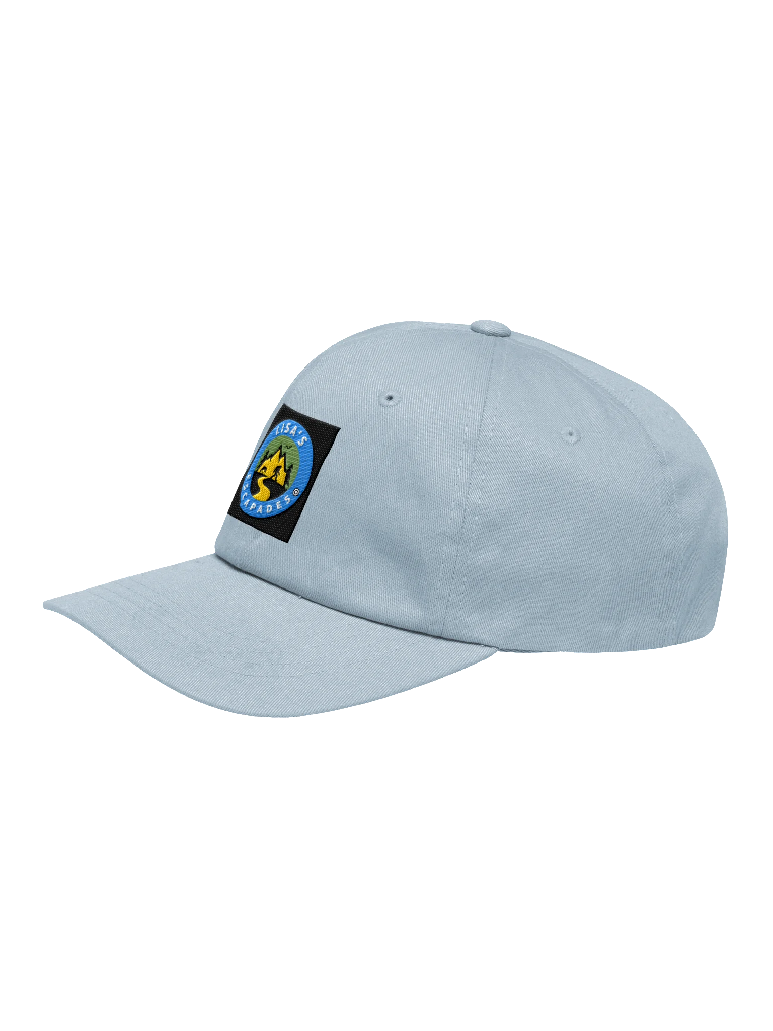 Lisa’s Escapades Light Blue Logo Bigfoot Dad Hat product image (7)