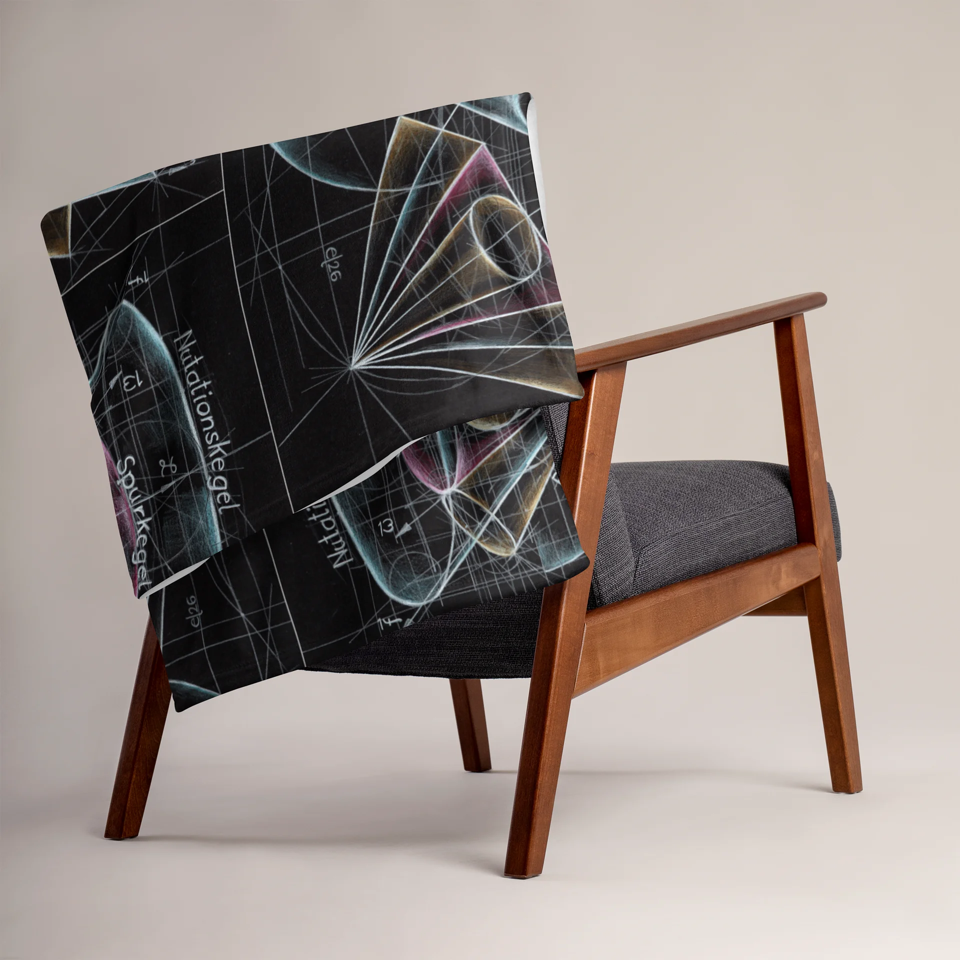 Gyroscope Motion - Geometric Physics Art Blanket product image (3)