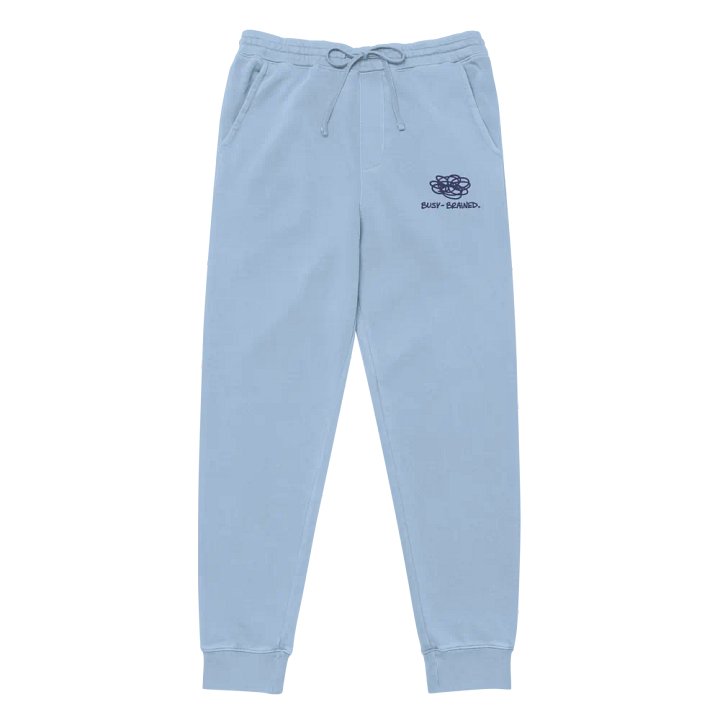 BUSY-BRAINED (navy thread) pigment dyed sweatpants product image (5)