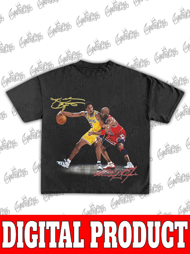 Kobe Bryant vs. Michael Jordan The GOATs Vintage NBA Bootleg Graphic product image (1)