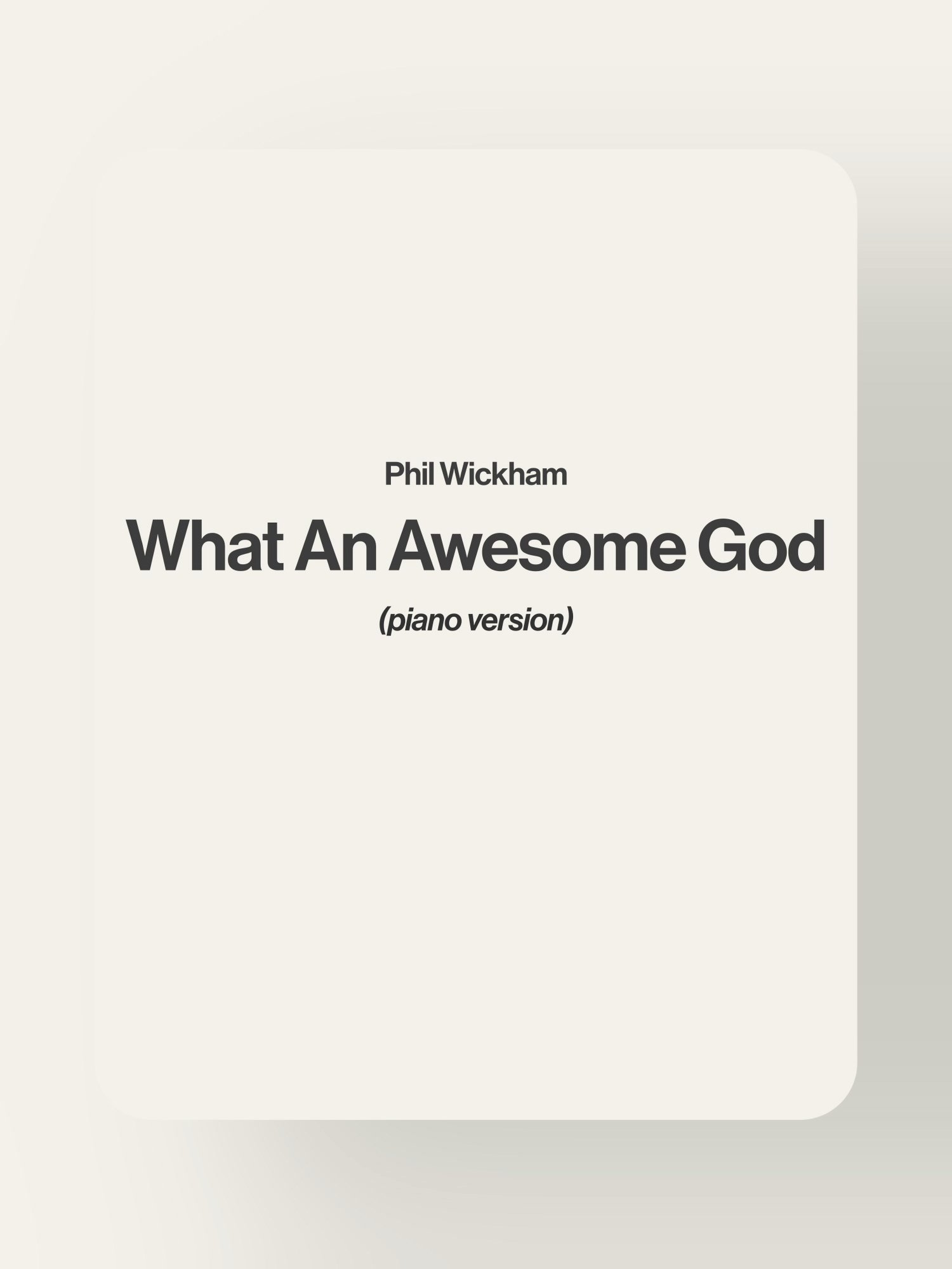 What An Awesome God - Phil Wickham product image (1)