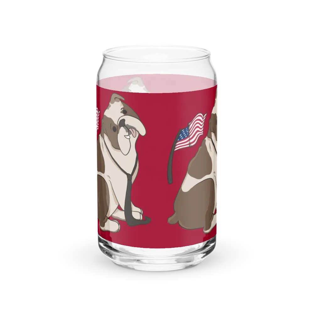 Patriotic Bulldog Glass product image (2)