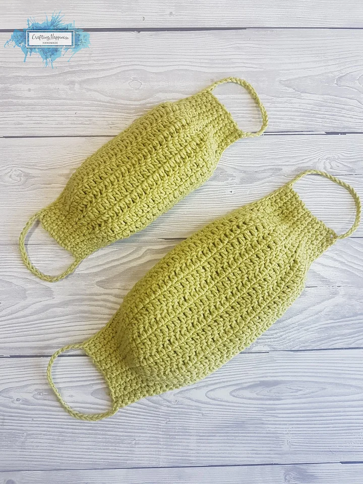 Crochet Face Mask Pattern With Filter | Adult & Child Sizes (PDF Pattern) product image (1)