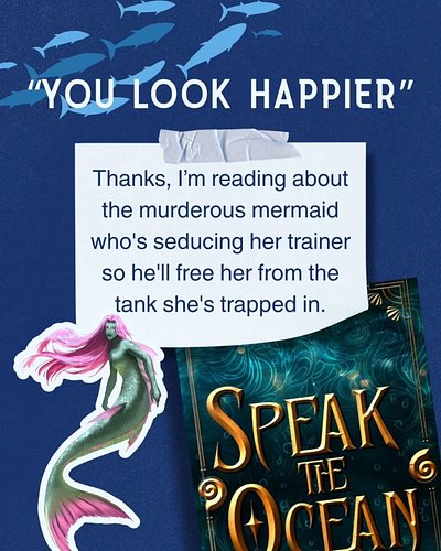 You look happier...

Thanks, I'm celebrating World Ocean Day by reading about murderous mermaids at a marine park 🧜

🧜 Fairyt...