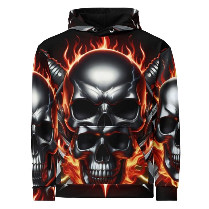 All-Over Printed Clothing - Unisex Skull Hoodie #27 product image (1)