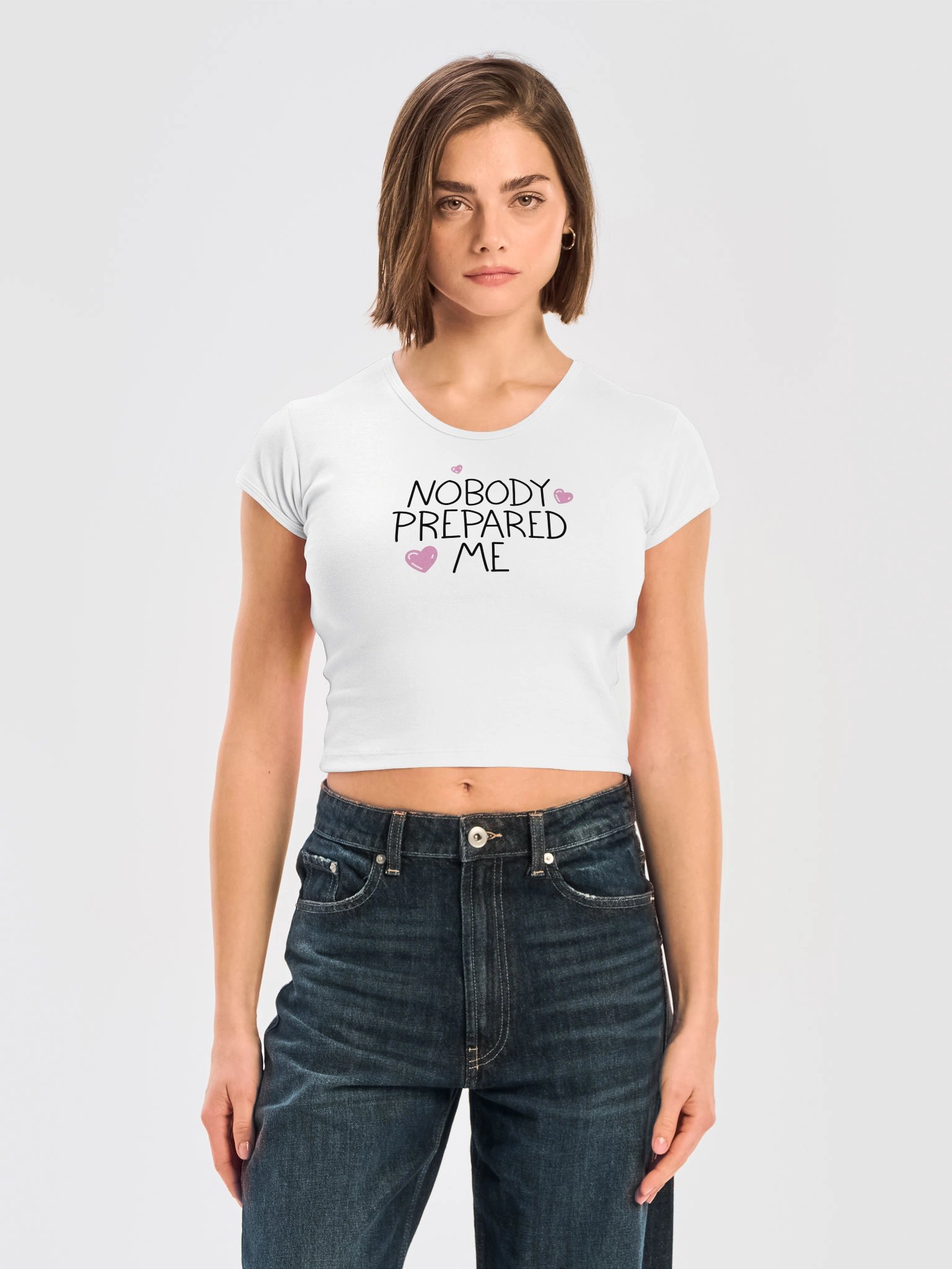 Nobody Prepared Me - Cropped Tee Light product image (9)