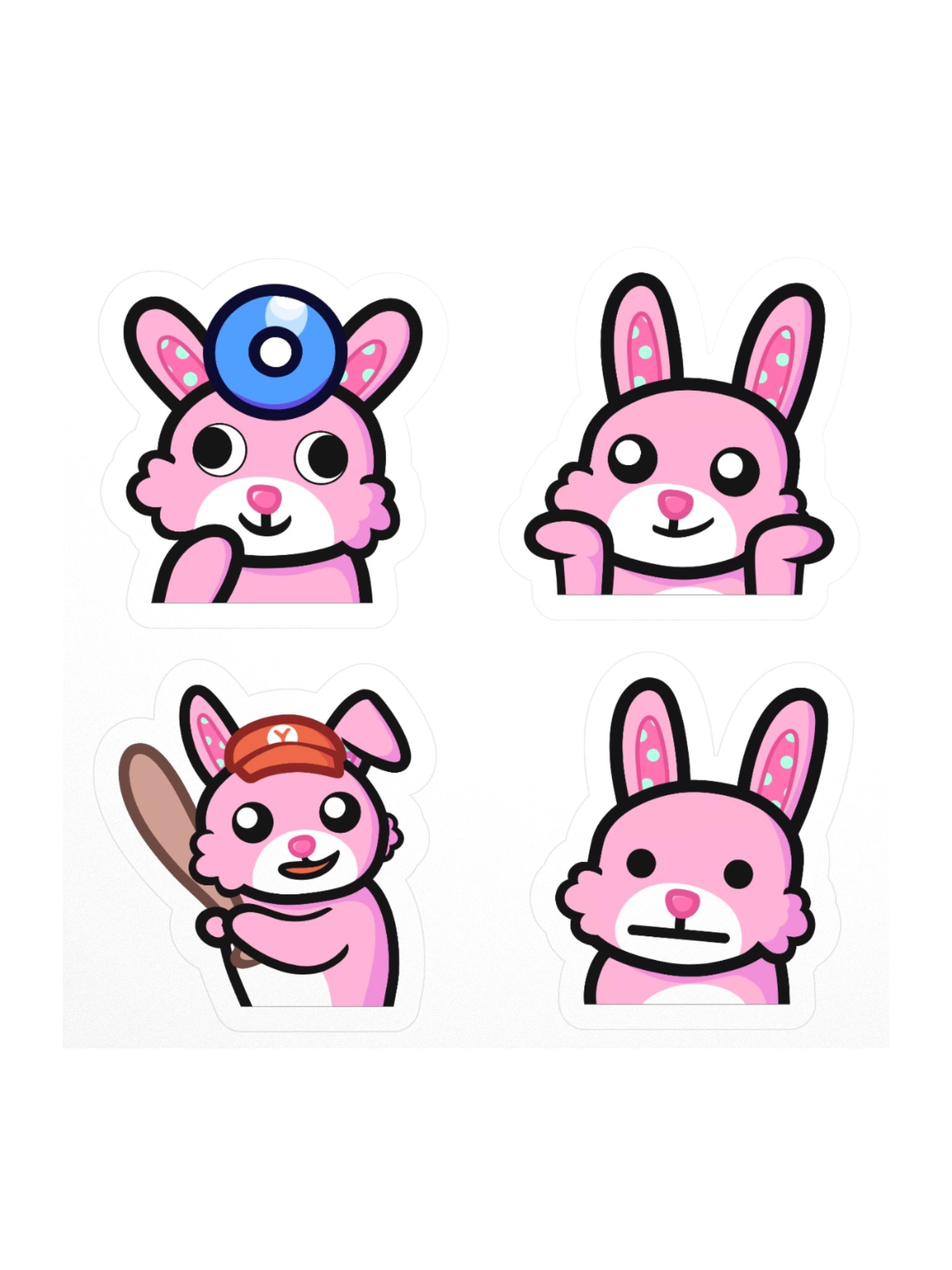Pink Rabbit Sticker Pack product image (1)