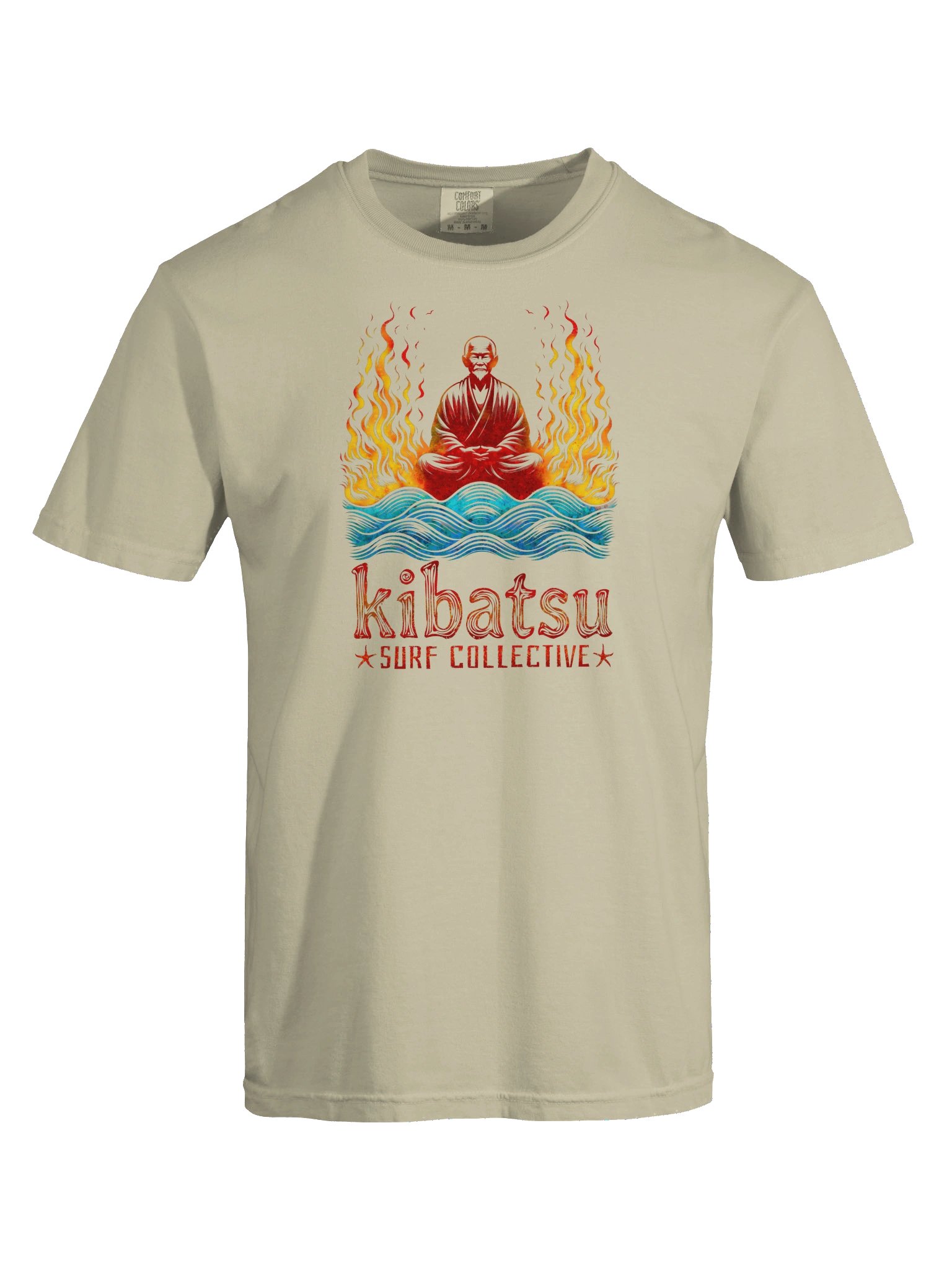 Kibatsu Surf Collective Fire Monk Ocean Zen T Shirt product image (99)