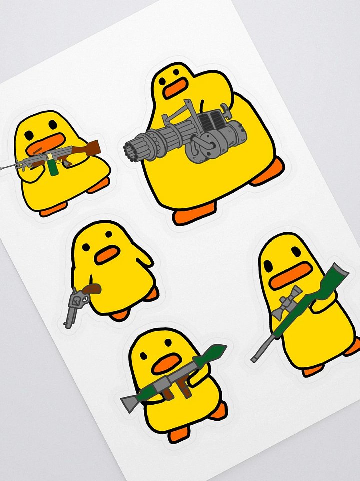 DUCKS WITH GUNS STICKER PACK product image (1)