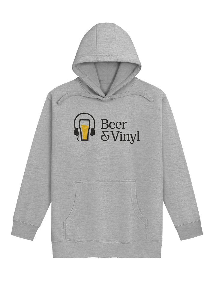 Beer & Vinyl Gray Hoodie product image (1)