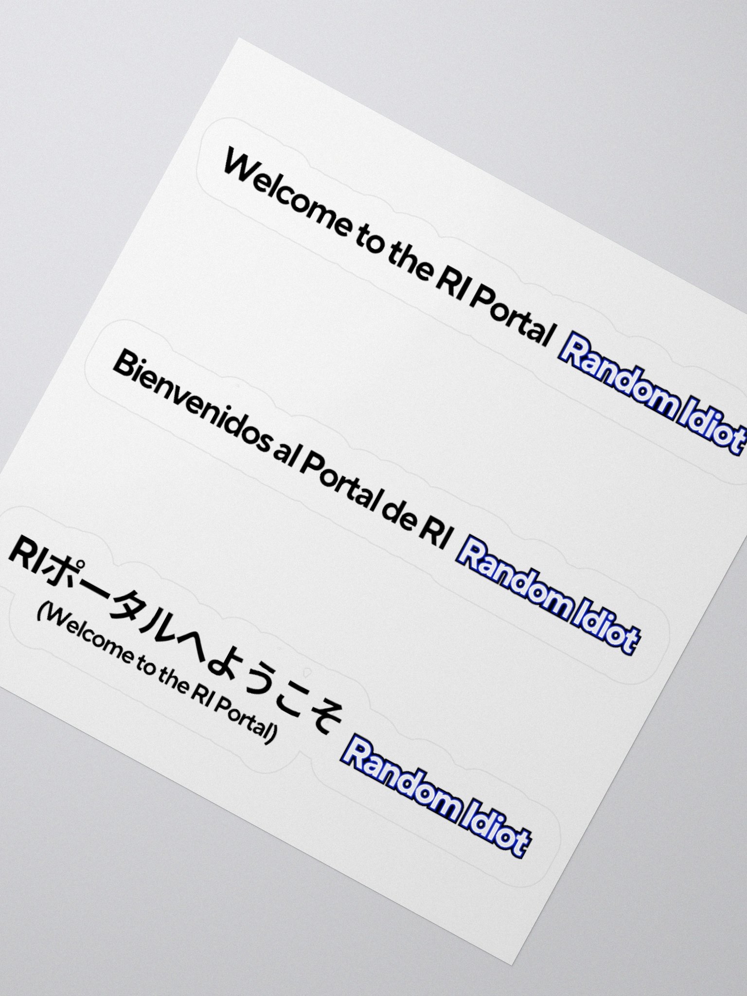 Random Idiot Tagline Cut Stickers (Multiple) product image (4)